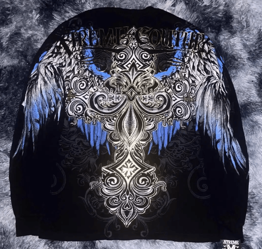Japanese Brand Y2K Autumn New Xtreme Angel Blue Size US M / EU 48-50 / 2 - 1 Thumbnail