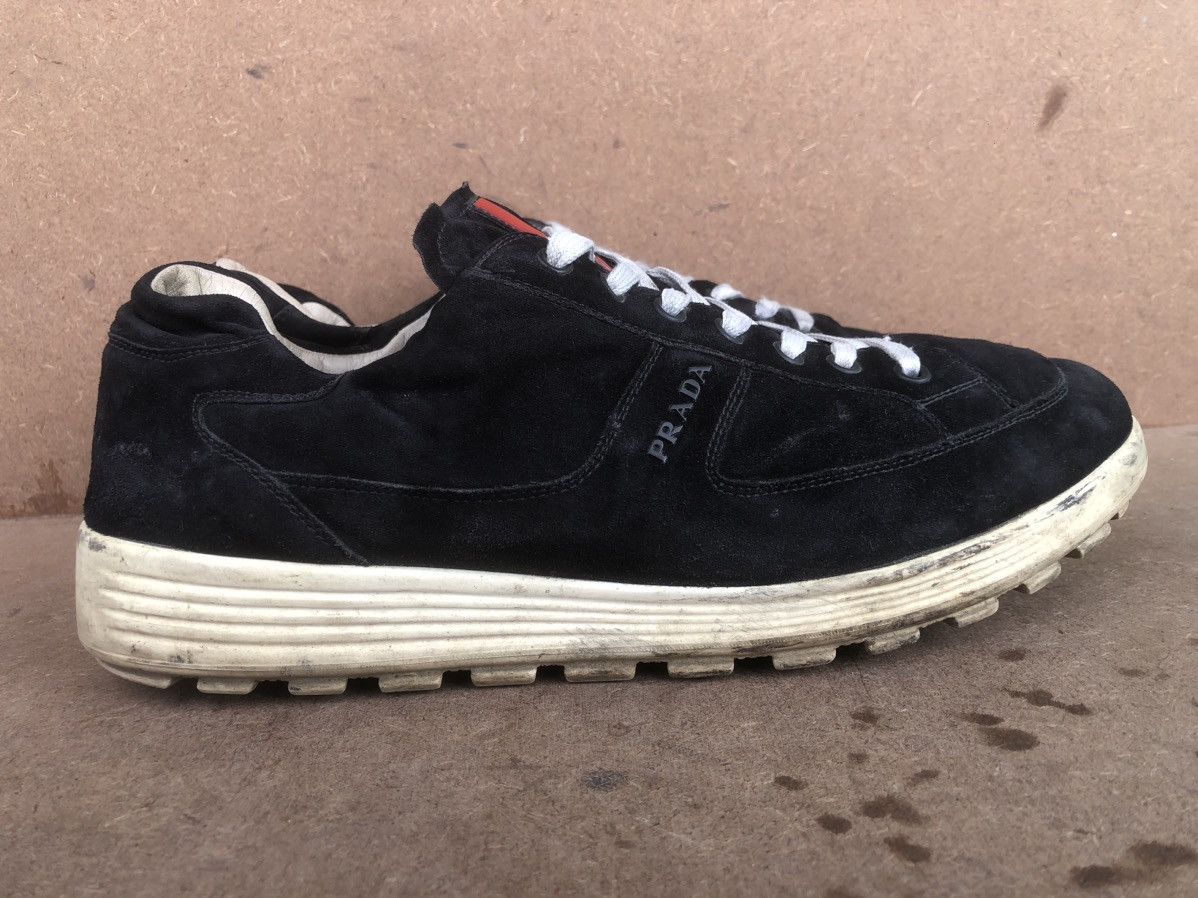 Prada PRADA Black Suede Men’s sneakers Size 10 Size US 10 / EU 43 - 3 Thumbnail