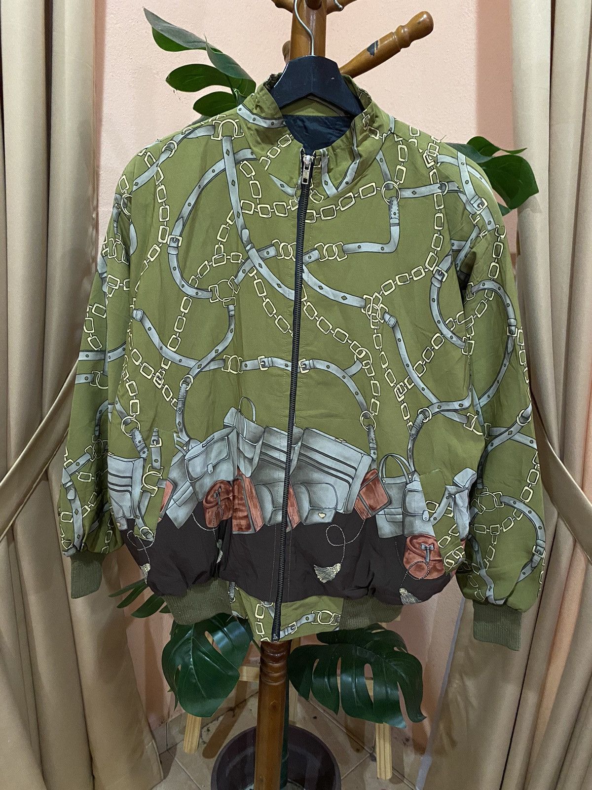 Other Modern Baroque Inspired Olive Green Bomber Jacket Size US L / EU 52-54 / 3 - 1 Thumbnail