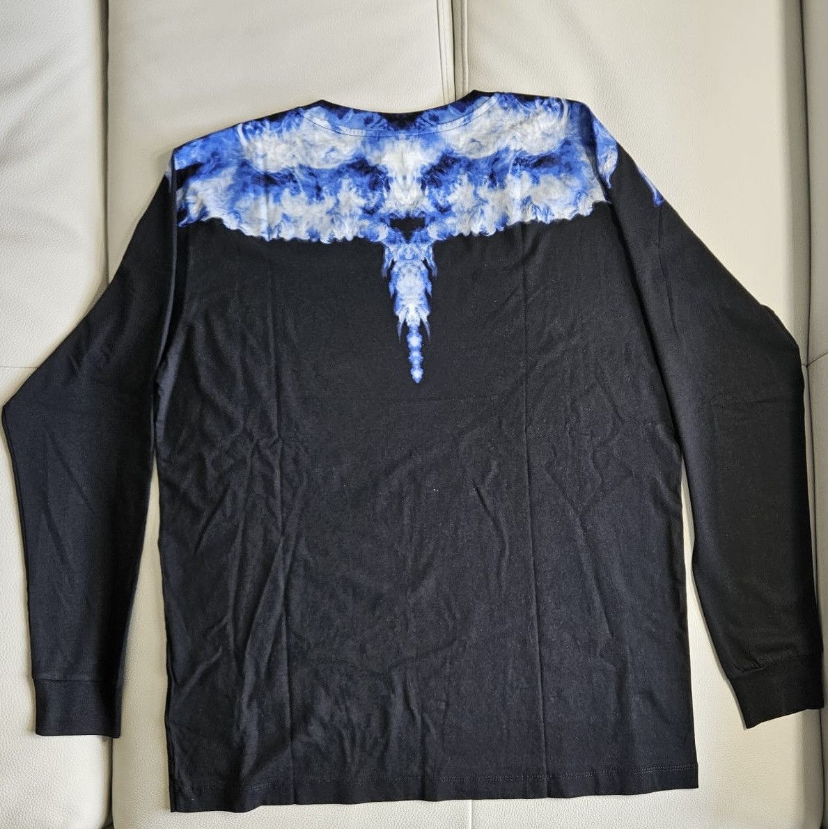 Marcelo Burlon Marcelo Burlon Blue Wing Long Sleeve Crew Neck Size US M / EU 48-50 / 2 - 2 Thumbnail
