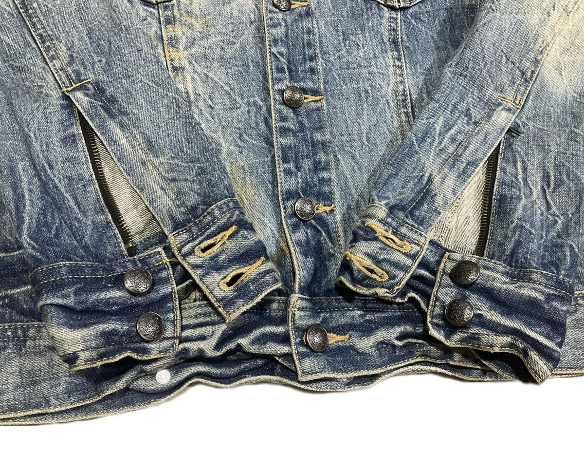 14th Addiction × If Six Was Nine × Le Grande Bleu (L.G.B.) 🔥Y2K Archived Midas Boro Mud Wash Denim Jacket Size US L / EU 52-54 / 3 - 4 Thumbnail
