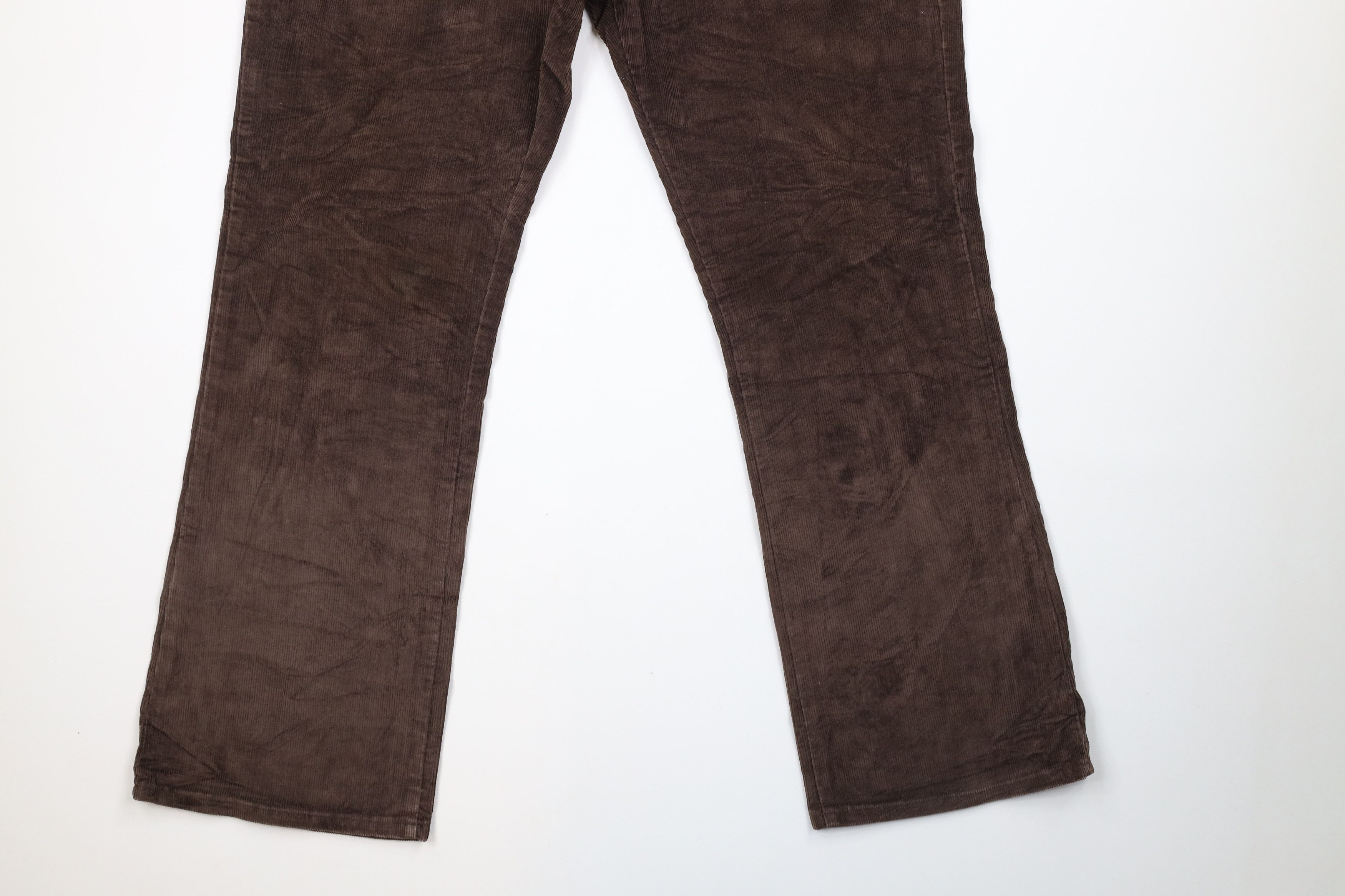 Lee × Vintage Vintage 70s Lee Leg Bell Bottoms Corduroy Pants Brown USA Size 34 - 4 Thumbnail