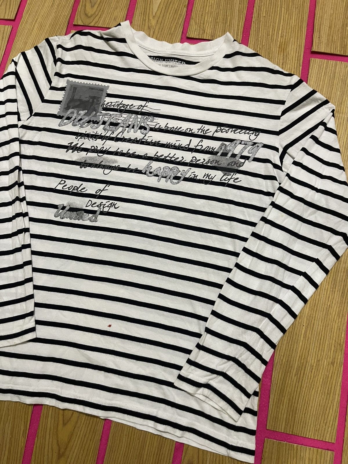 If Six Was Nine UNITED Y2K DESIGN long shirt with striped motif Size US M / EU 48-50 / 2 - 2 Thumbnail