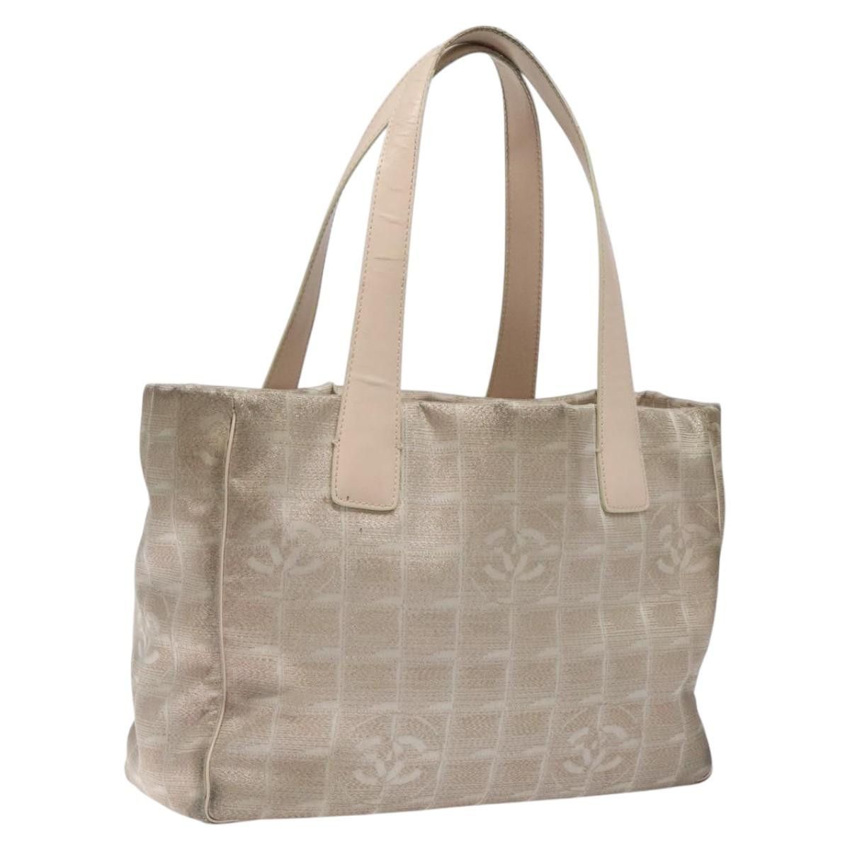 Chanel New Travel Line Tote Bag Nylon Pink Cc Auth Th5849, Women's