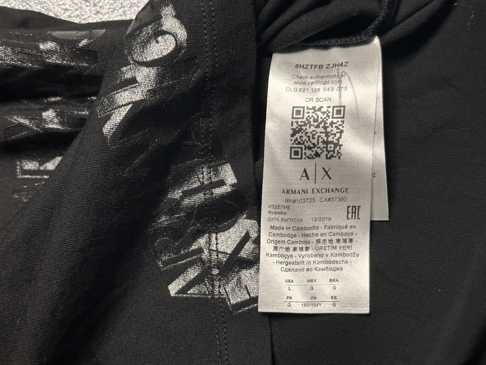 Armani Exchange Armani Exchange men's t-shirt L Size US L / EU 52-54 / 3 - 4 Thumbnail