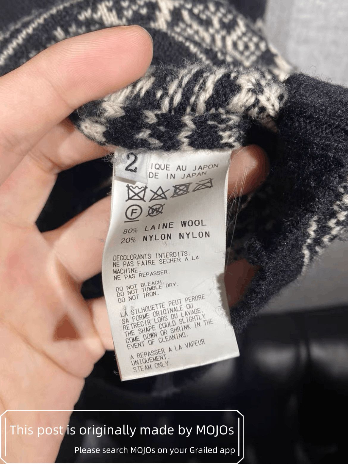 Yohji Yamamoto Sz 2 Yohji Yamamoto Ethical Pattern Stripe Knitwear mojos141 Size US M / EU 48-50 / 2 - 6 Thumbnail