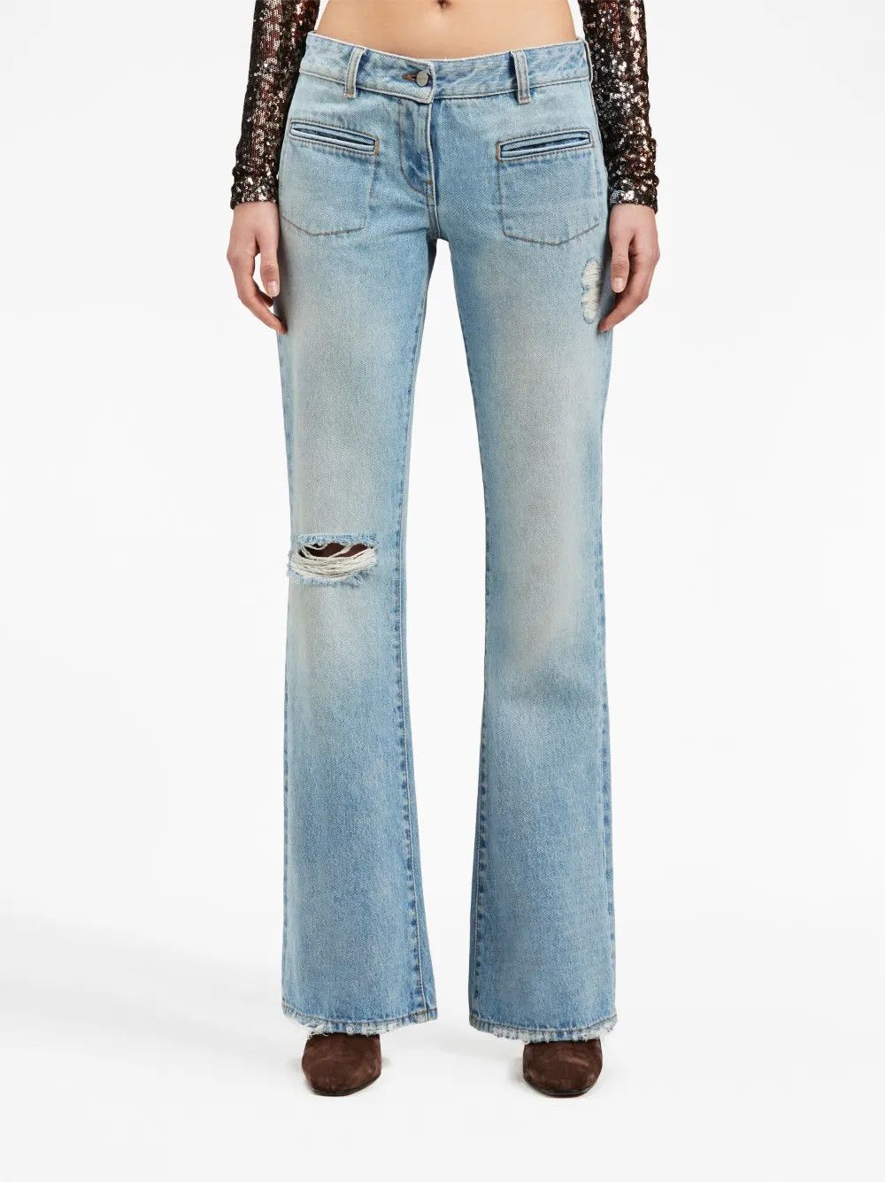 Palm Angels o1y1125 Denim Pant in Blue Size 26" / US 2 / IT 38 - 2 Thumbnail