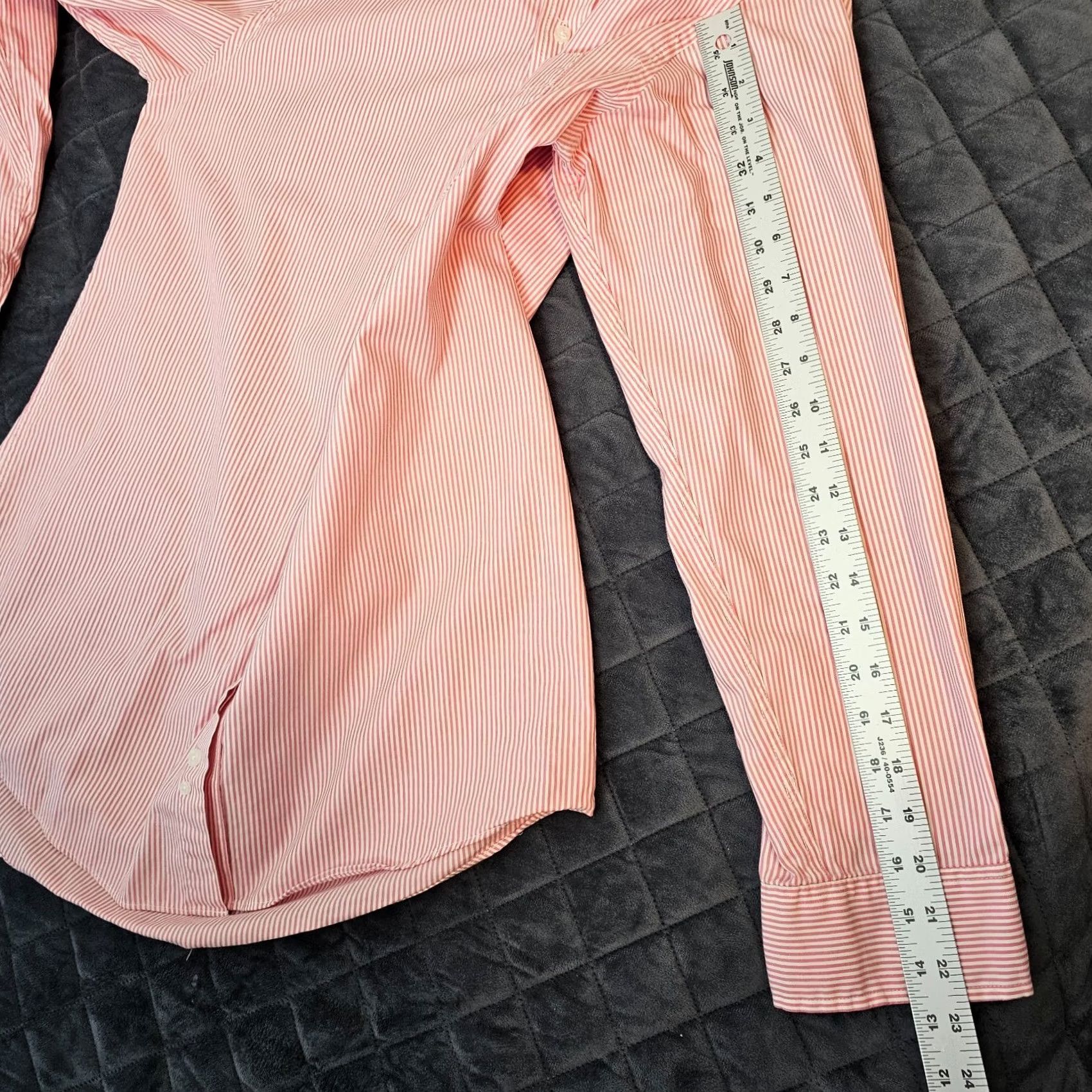 Club Room Club Room Mens Pink Stripe Cotton Long Sleeve Dress Shirt Size 15 32/33 Pinpoint Size 40R - 7 Thumbnail