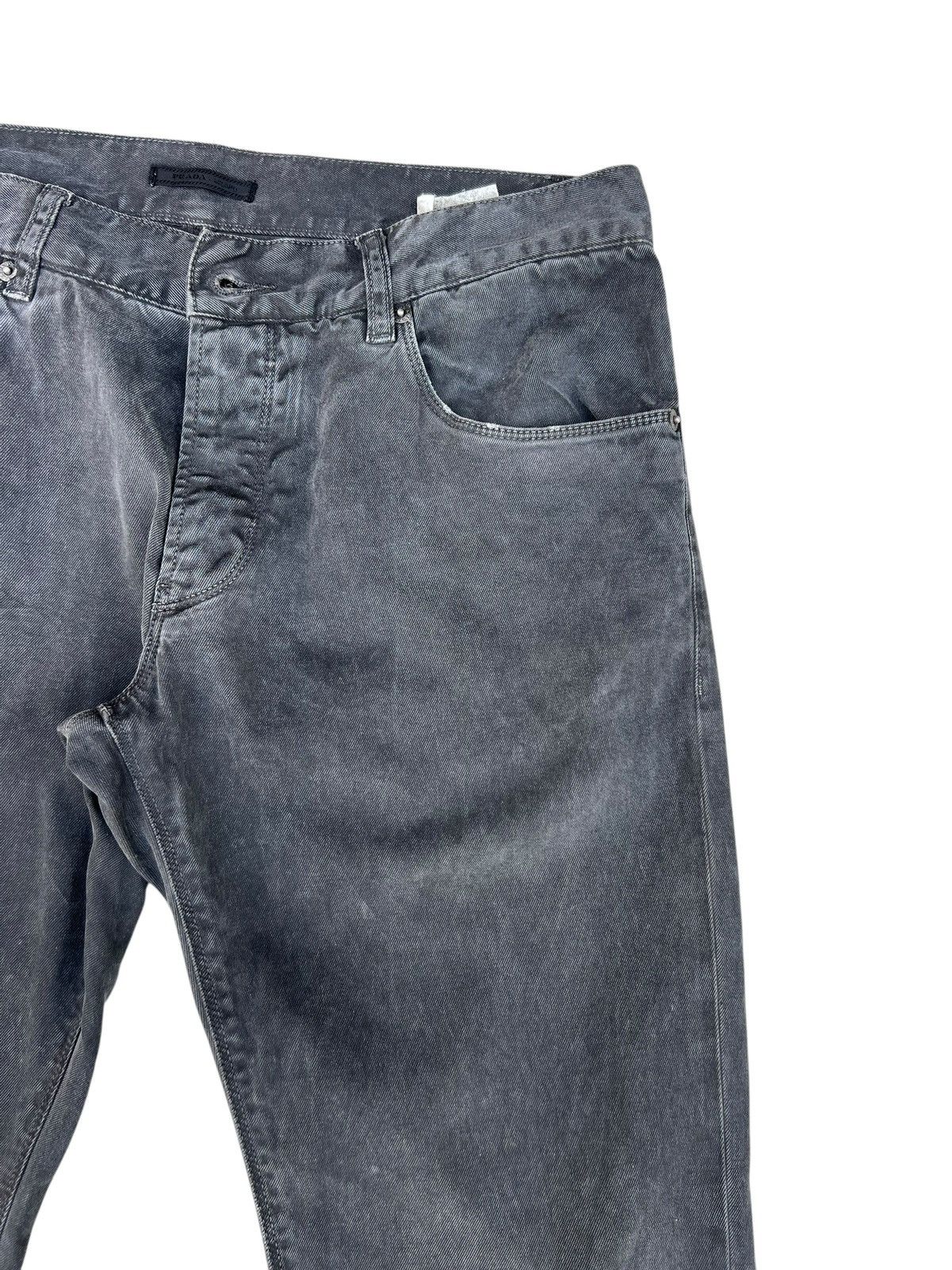 Distressed Prada Waxed Jeans