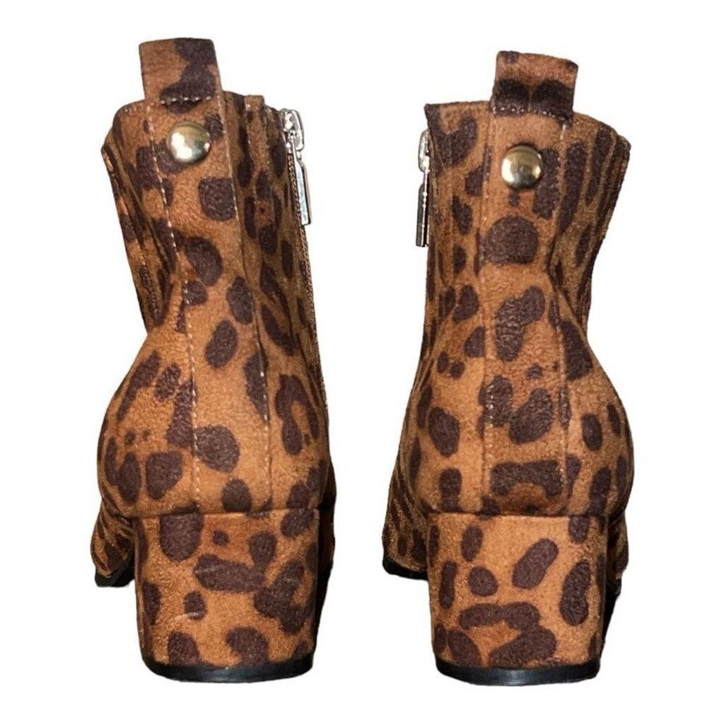 Other A New Day Valerie Microsuede Leopard Print Ankle Boots Size US 6 / IT 36 - 3 Thumbnail