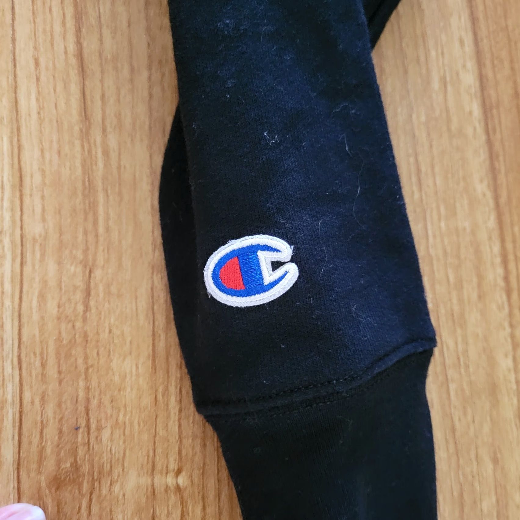 Champion Champion Sweatshirt Womens Large Black Logo Long Sleeve Casual Basic Size L / US 10 / IT 46 - 7 Thumbnail