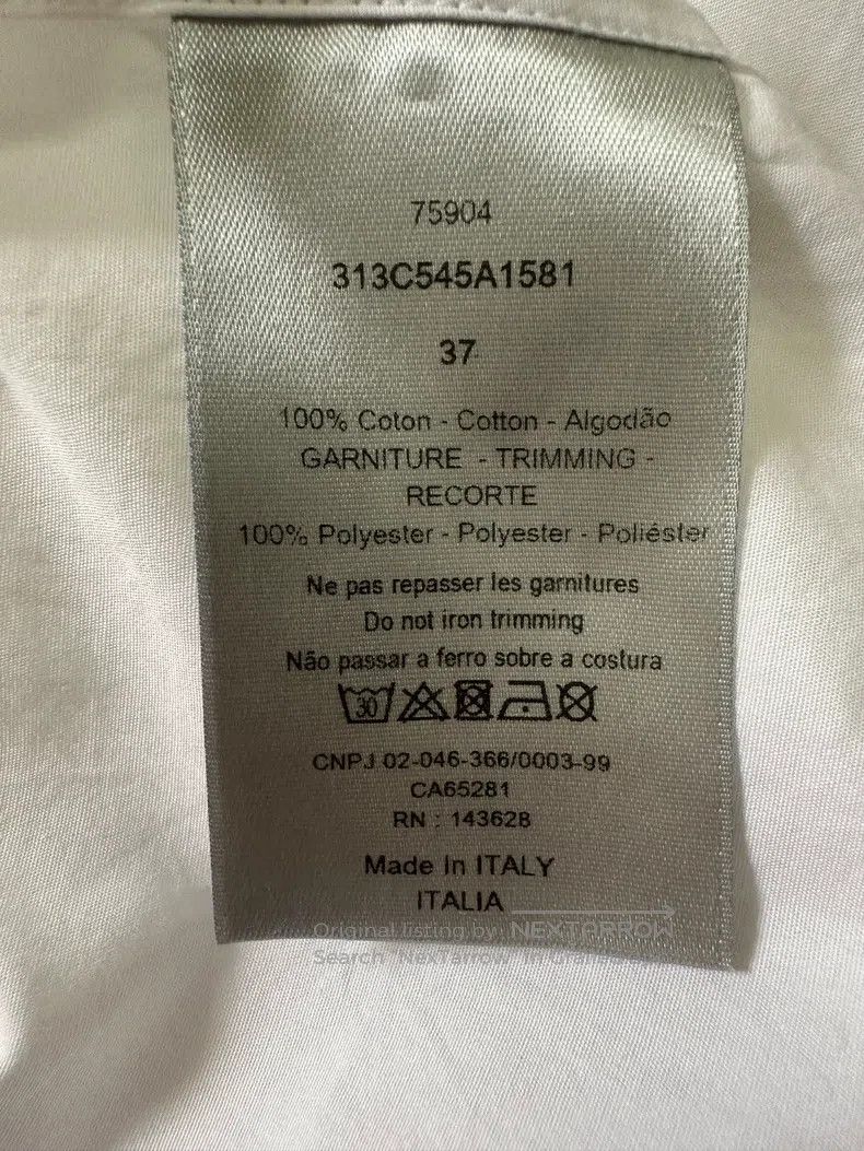 Dior Dior Size37 23ss slogan logo shirt Size US XXS / EU 40 - 3 Thumbnail