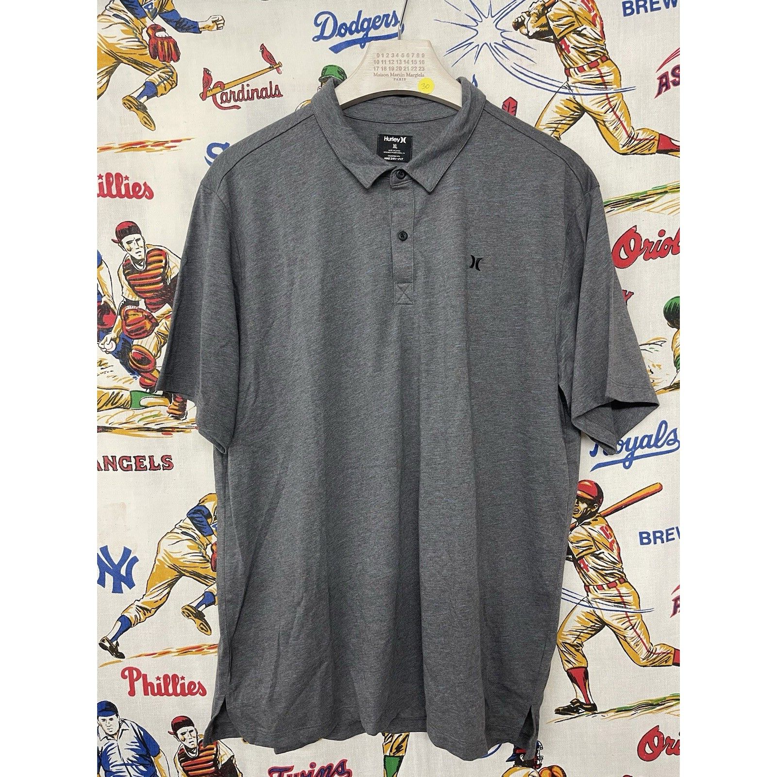 Hurley MENS HURLEY x NIKE DriFIT Coronado Polo (AR7114-045) GREY/BL Size US XL / EU 56 / 4 - 1 Thumbnail