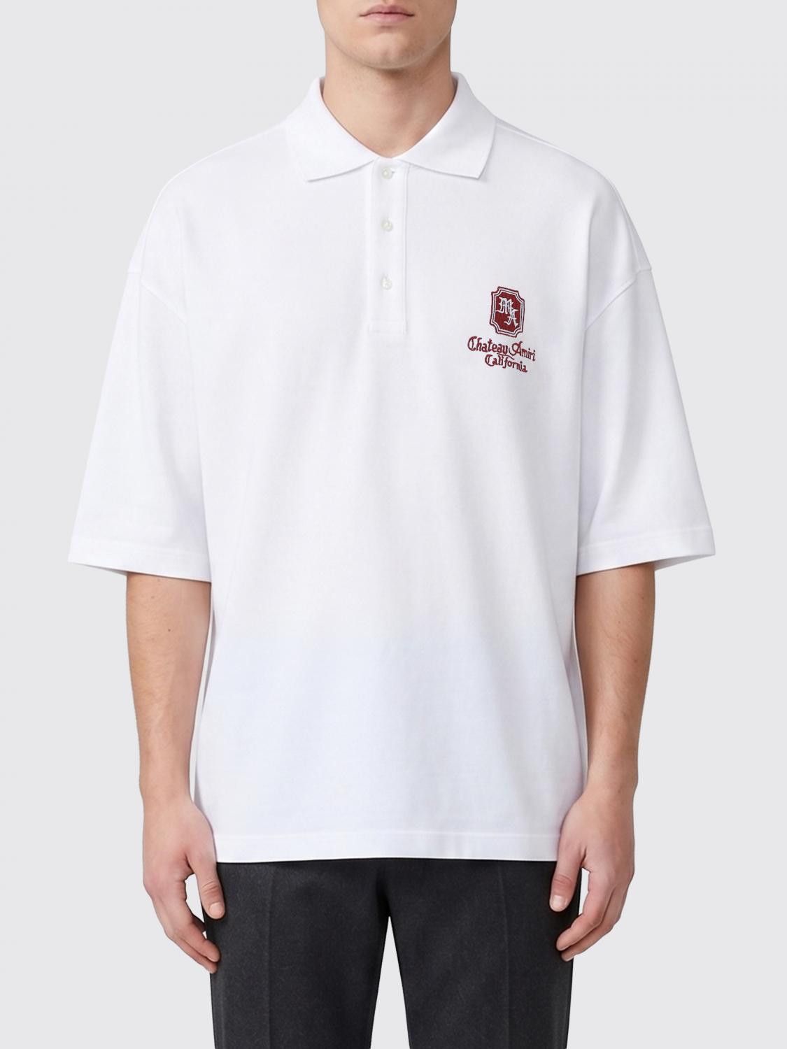 Amiri Amiri Polo Shirt Men White Size US XL / EU 56 / 4 - 1 Thumbnail