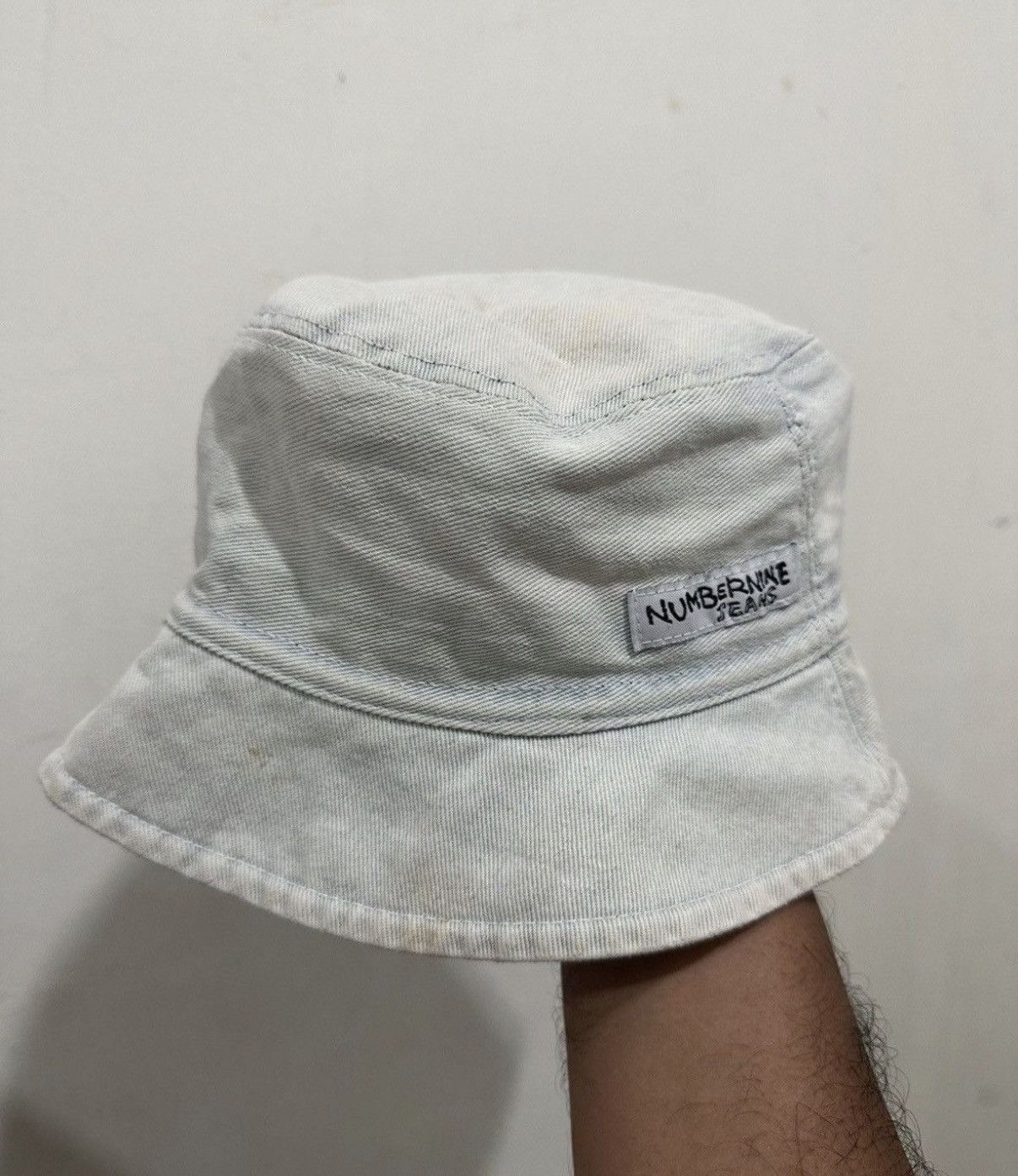 Japanese Brand 90’s Number (N)ine Faded Jeans Denim Hat Size ONE SIZE - 2 Thumbnail