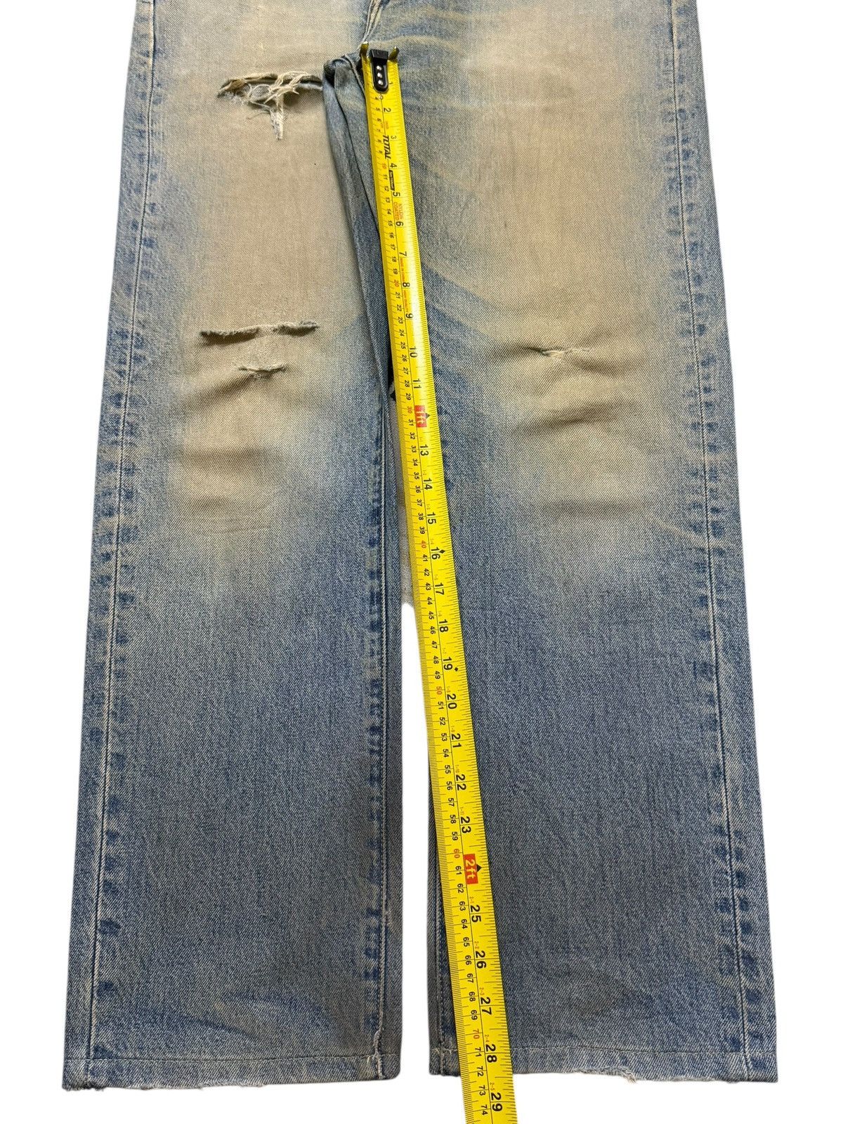 Uniqlo Vintage Y2K Japanese Uniqlo Mud Wash Distressed Straight Leg Size US 32 / EU 48 - 13 Thumbnail