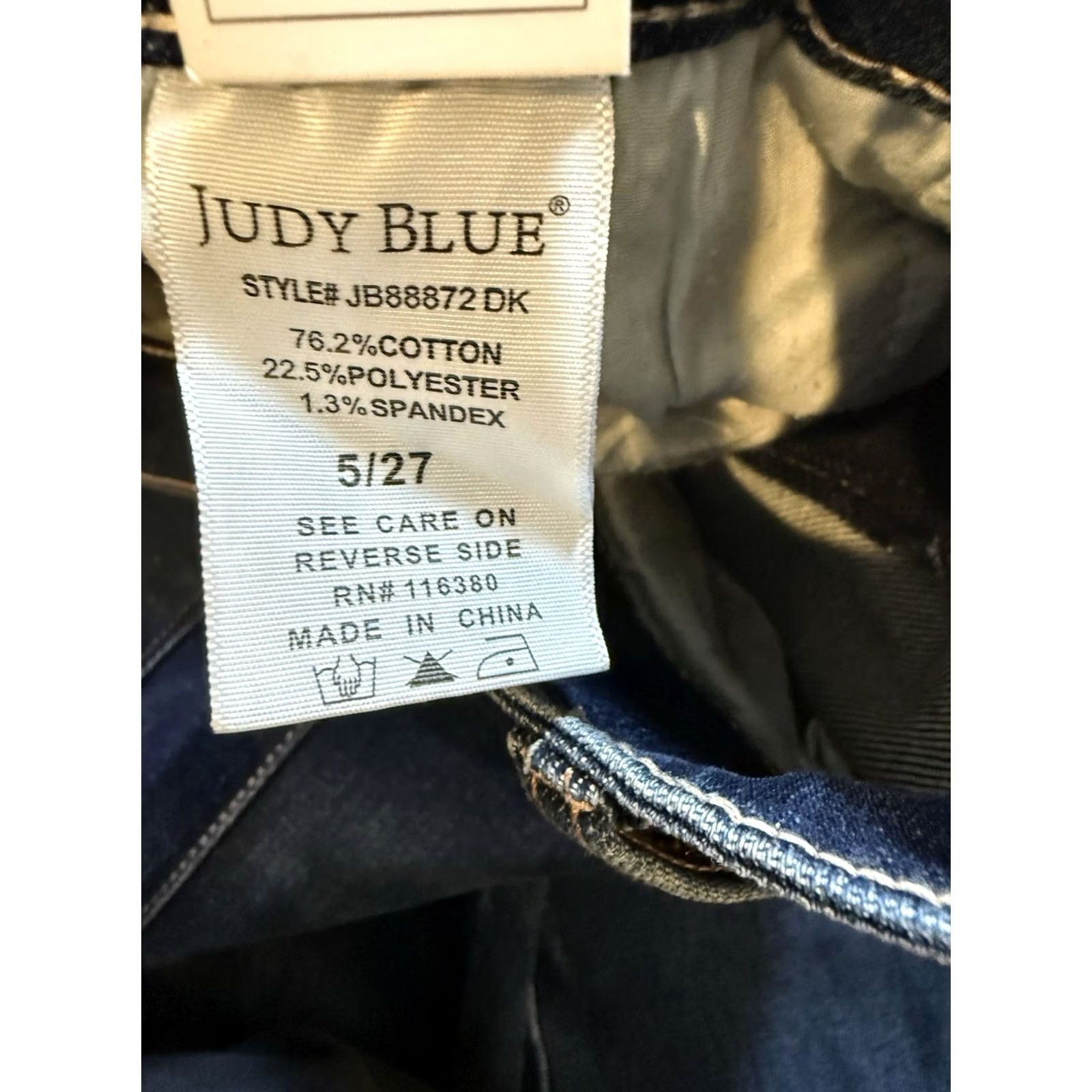 Vintage VINTAGE Judy Blue High Rise dark wash denim Cargo Pocket Bootcut Jeans 27 new w tags Women Boots? Size 27" / US 4 / IT 40 - 4 Thumbnail