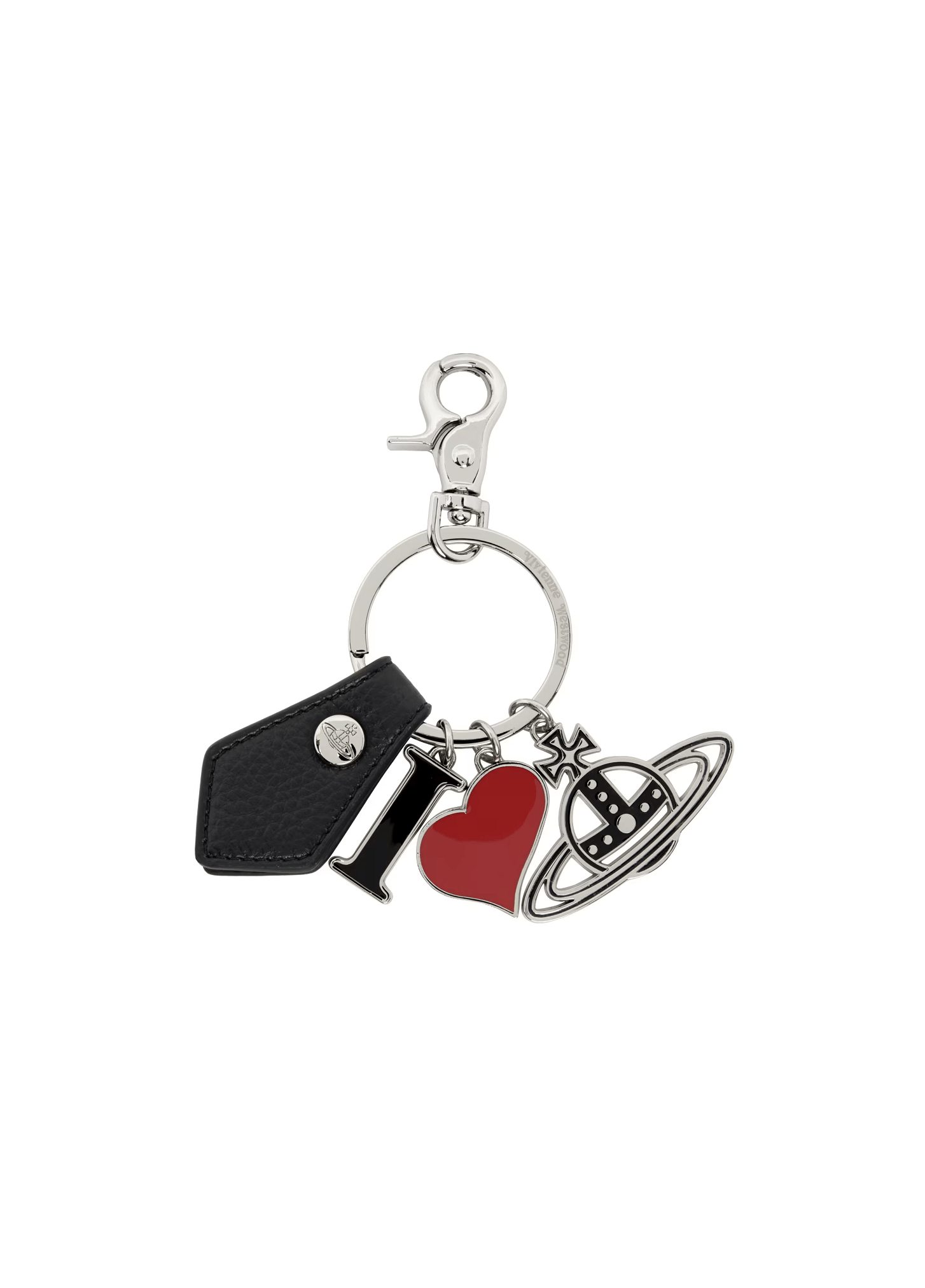 Vivienne Westwood VIVIENNE WESTWOOD Silver & Black I Love Orb Keychain Size ONE SIZE - 1 Thumbnail