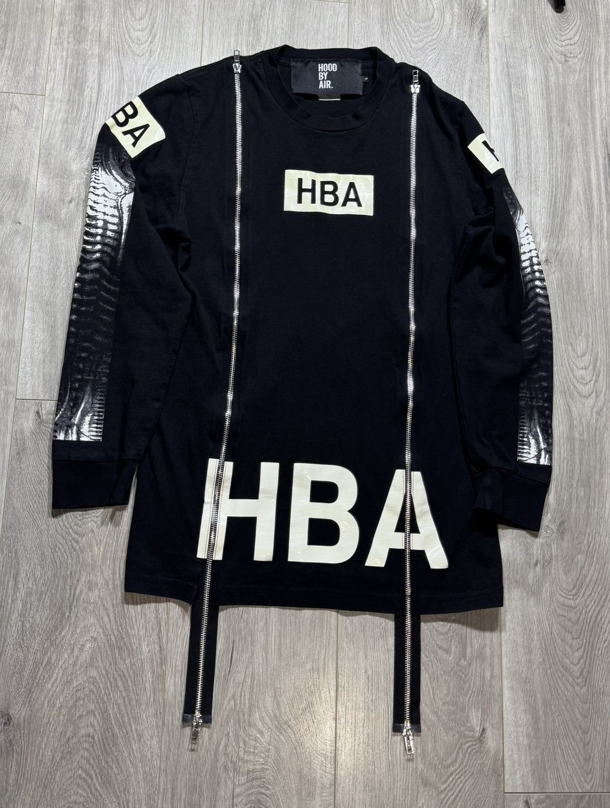 Hood By Air Bare Spine Longsleeve Y2K Vintage Zipper Tee