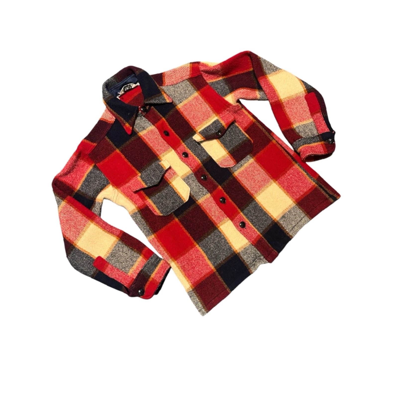 Vintage VINTAGE Woolrich 554 Mackinaw Jacket 1960 Heavy Wool Victory Plaid Mens Large Woolrich Woolen Mills Jacket Coat Plaid Red Winter Fall Long Size US L / EU 52-54 / 3 - 3 Thumbnail