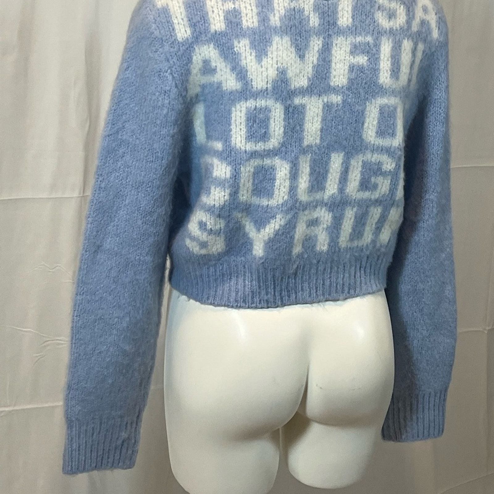 Awful Lot of Cough Syrup That’s A Awful Lot Of Cough Syrup Baby Blue Sweater Size L / US 10 / IT 46 - 11 Thumbnail