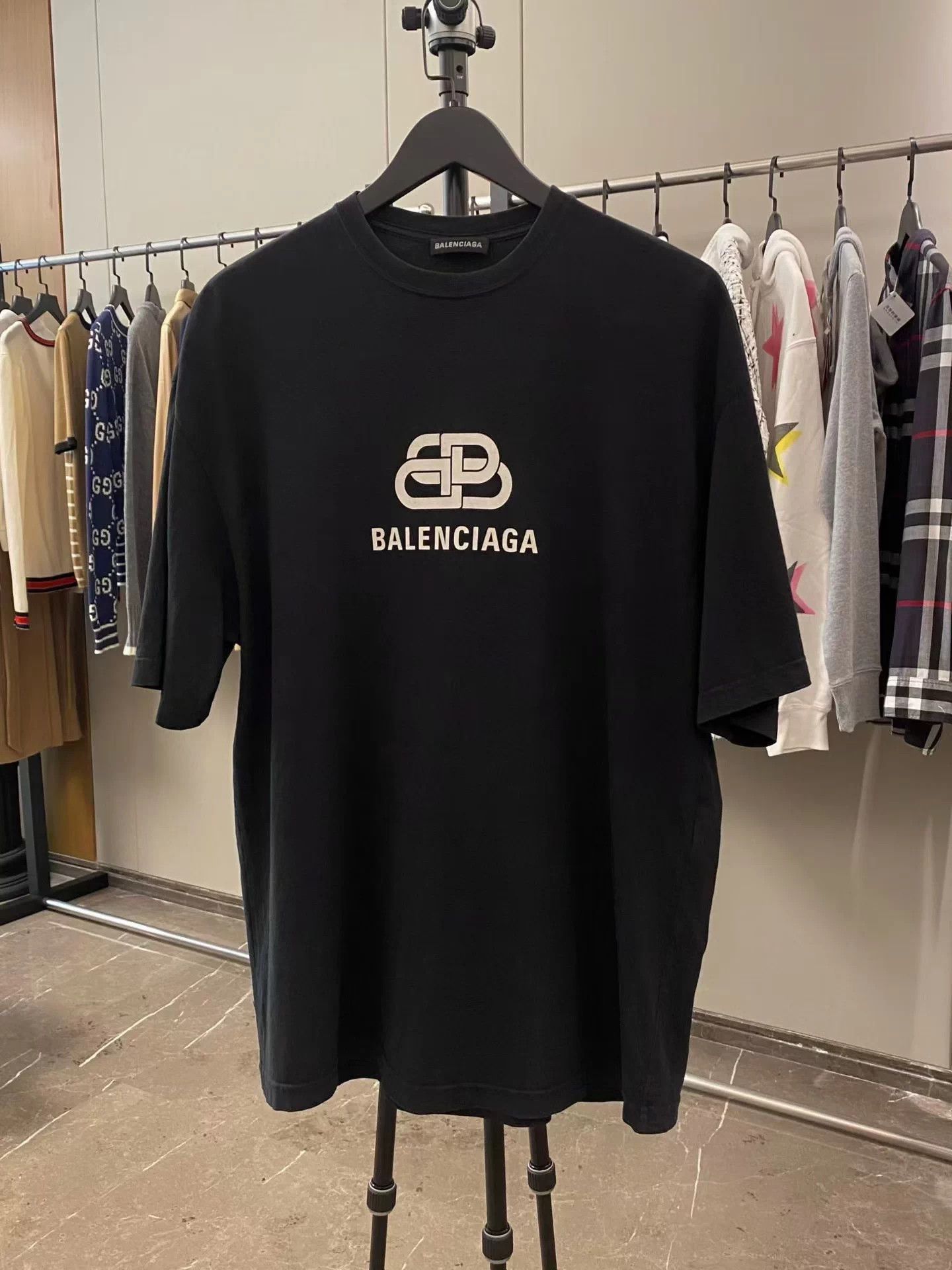 Balenciaga Padlock Black Short Sleeve Tee M