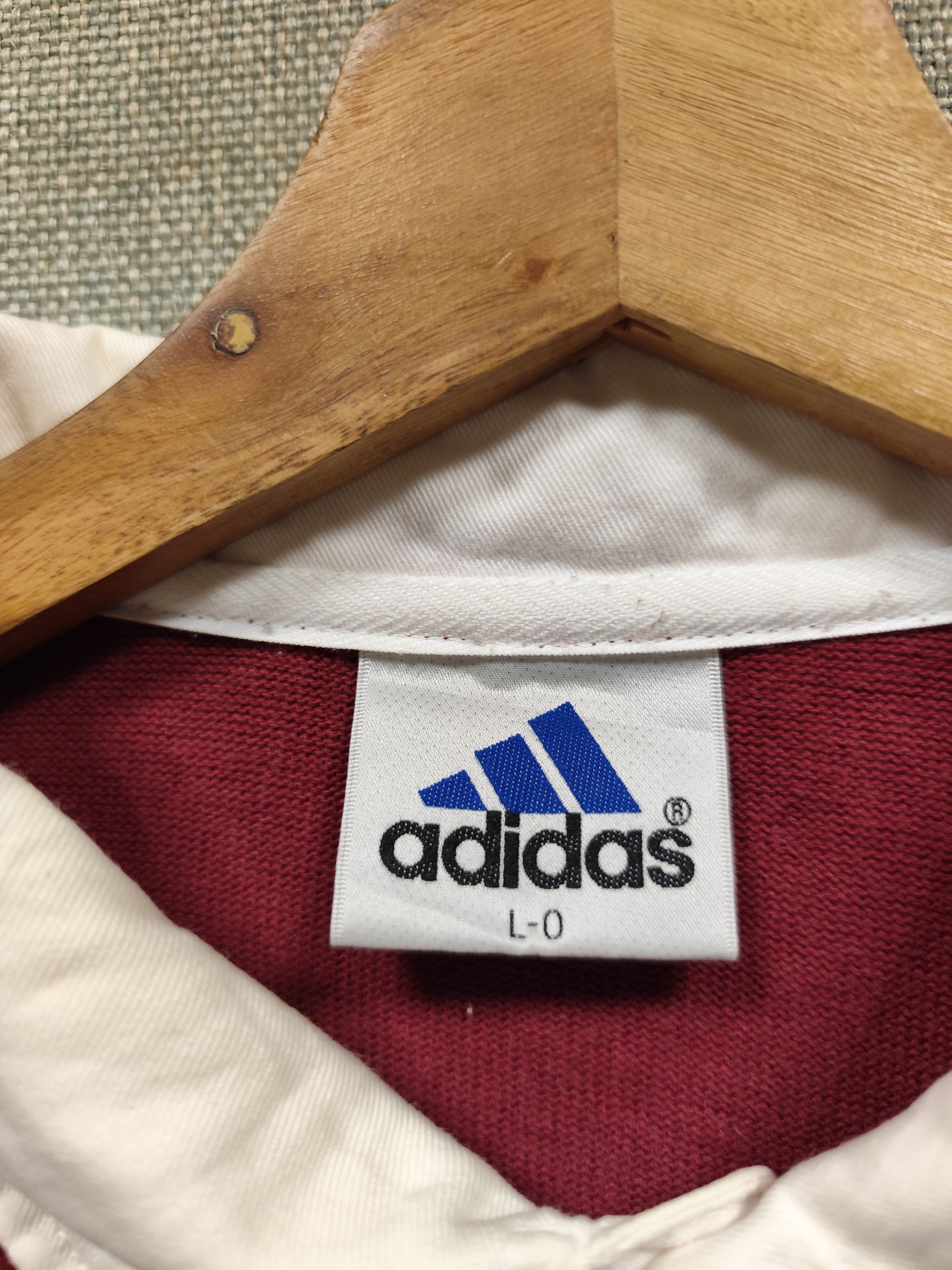 Adidas Vintage 90s rugby shirt adidas equipment logo embroidery Size US L / EU 52-54 / 3 - 5 Thumbnail