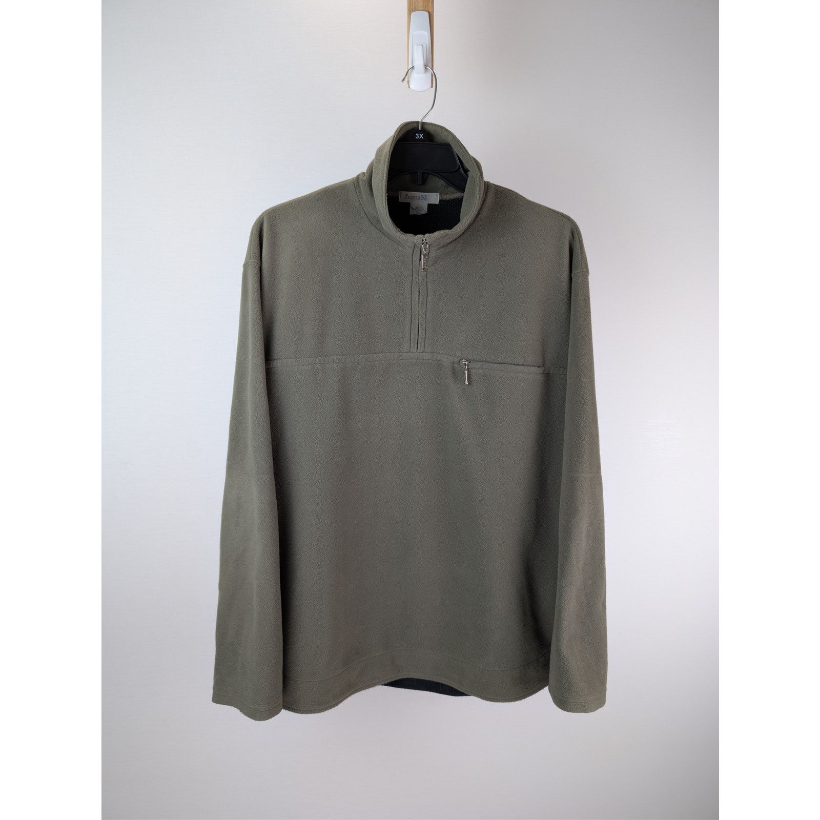 Ermenegildo Zegna o1rshd1 CC20 Mens Large Green Fleece Sport Jacket in Grey Size US L / EU 52-54 / 3 - 2 Thumbnail