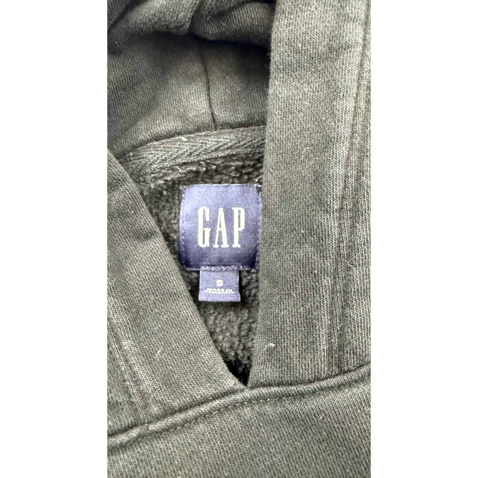 Gap Gap Hoodie Womens Small Black Pullover Fleece Lined Sweatshirt Cotton Blend Size S / US 4 / IT 40 - 5 Thumbnail