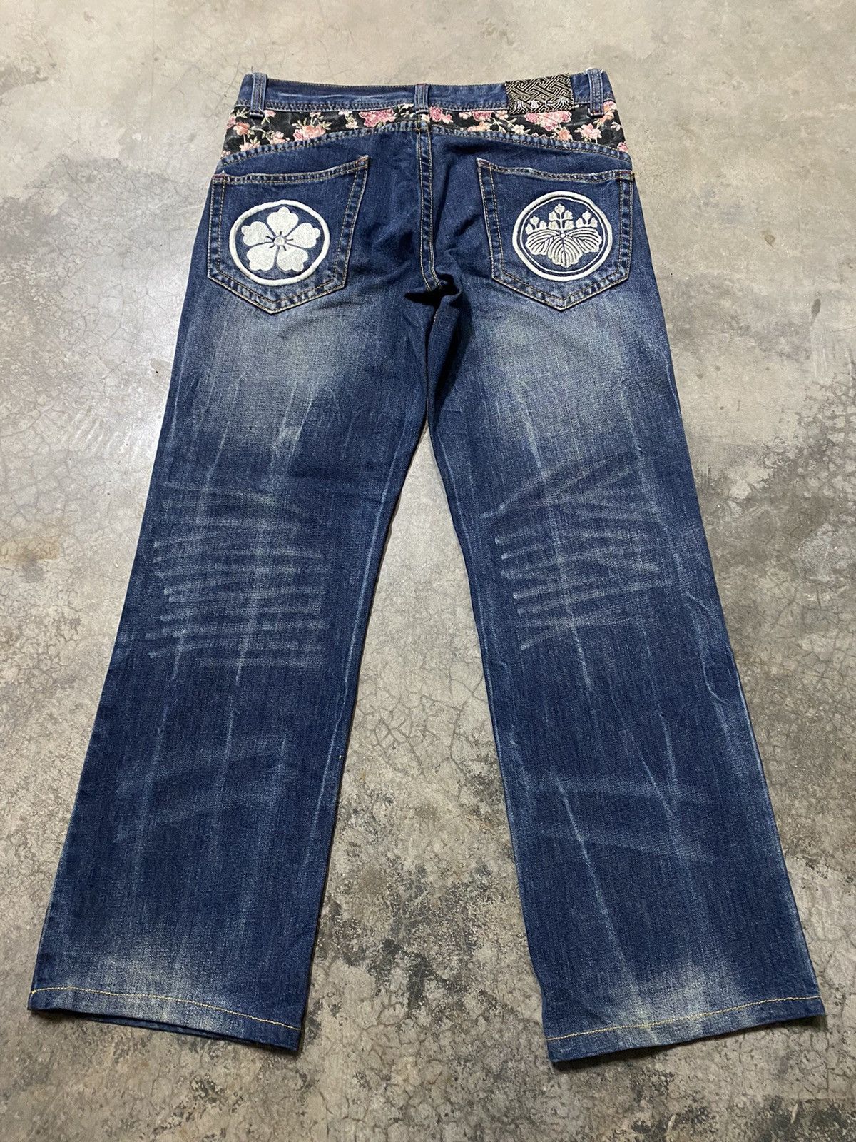 Hysteric Glamour × If Six Was Nine × Tornado Mart Baggy Jeans Japanese Infinity Embroidery Sukajan Japan Size US 34 / EU 50 - 1 Thumbnail