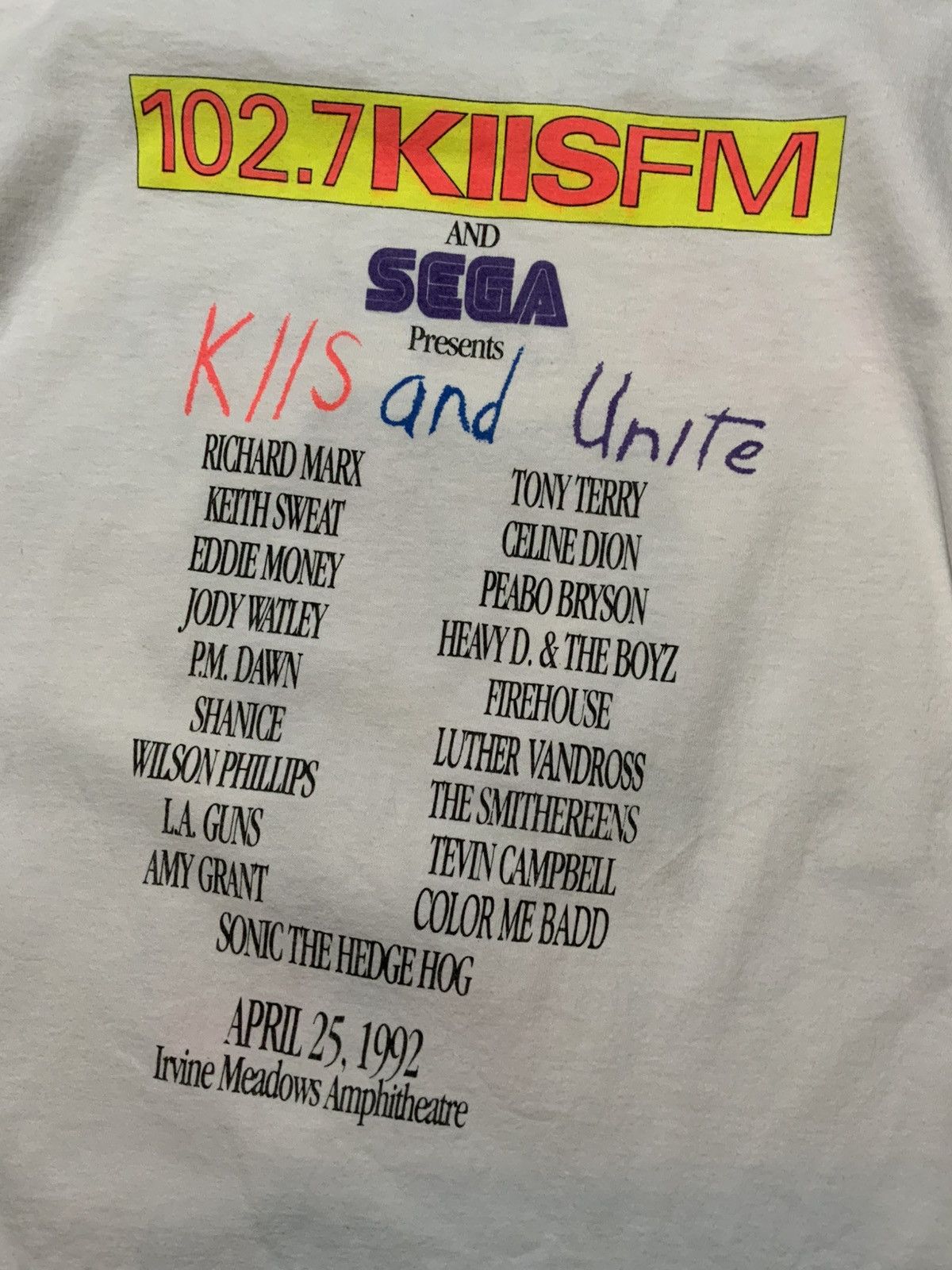 Vintage Vintage 1992 102.7 KIIS FM Unite Concert Vandross T-Shirt Size US L / EU 52-54 / 3 - 1 Thumbnail