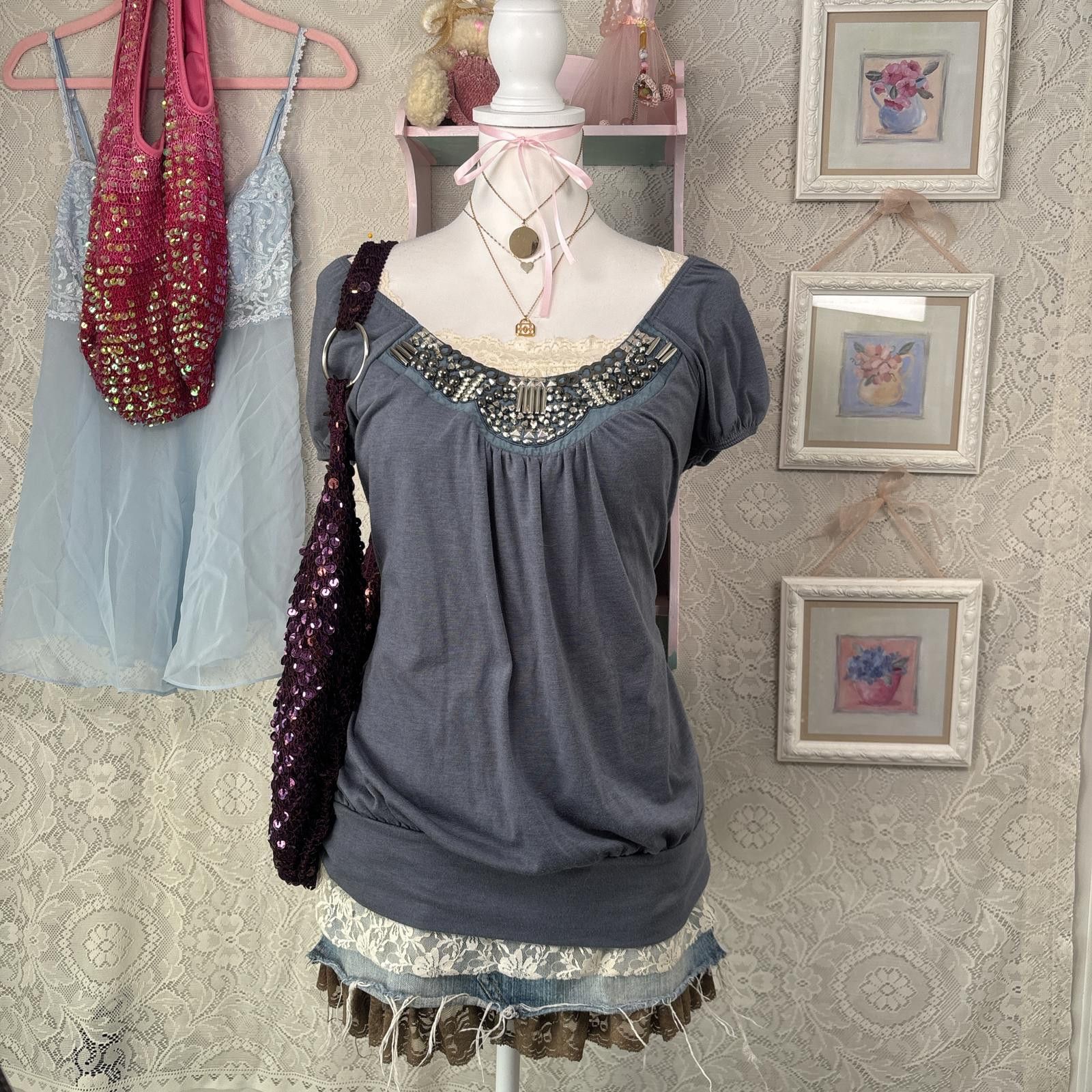 Other y2k sequin 2000s glam going out top Size M / US 6-8 / IT 42-44 - 1 Thumbnail