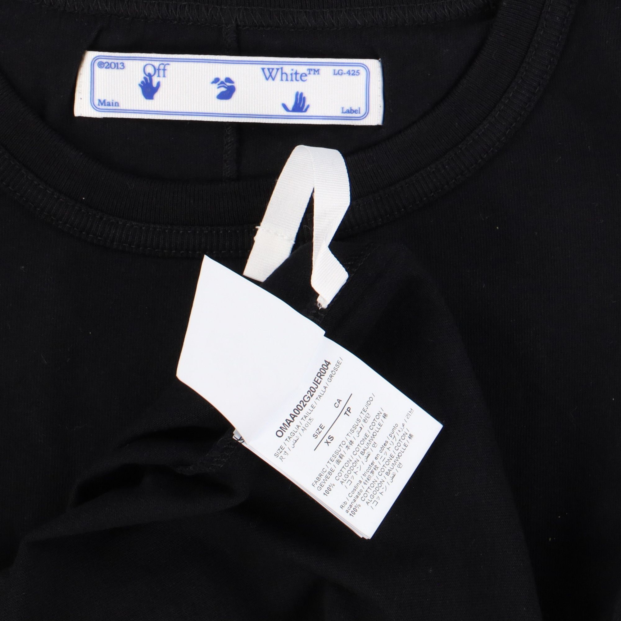 Off-White Black Brushed Diagonals Logo Oversized T-Shirt Size US XS / EU 42 / 0 - 7 Thumbnail