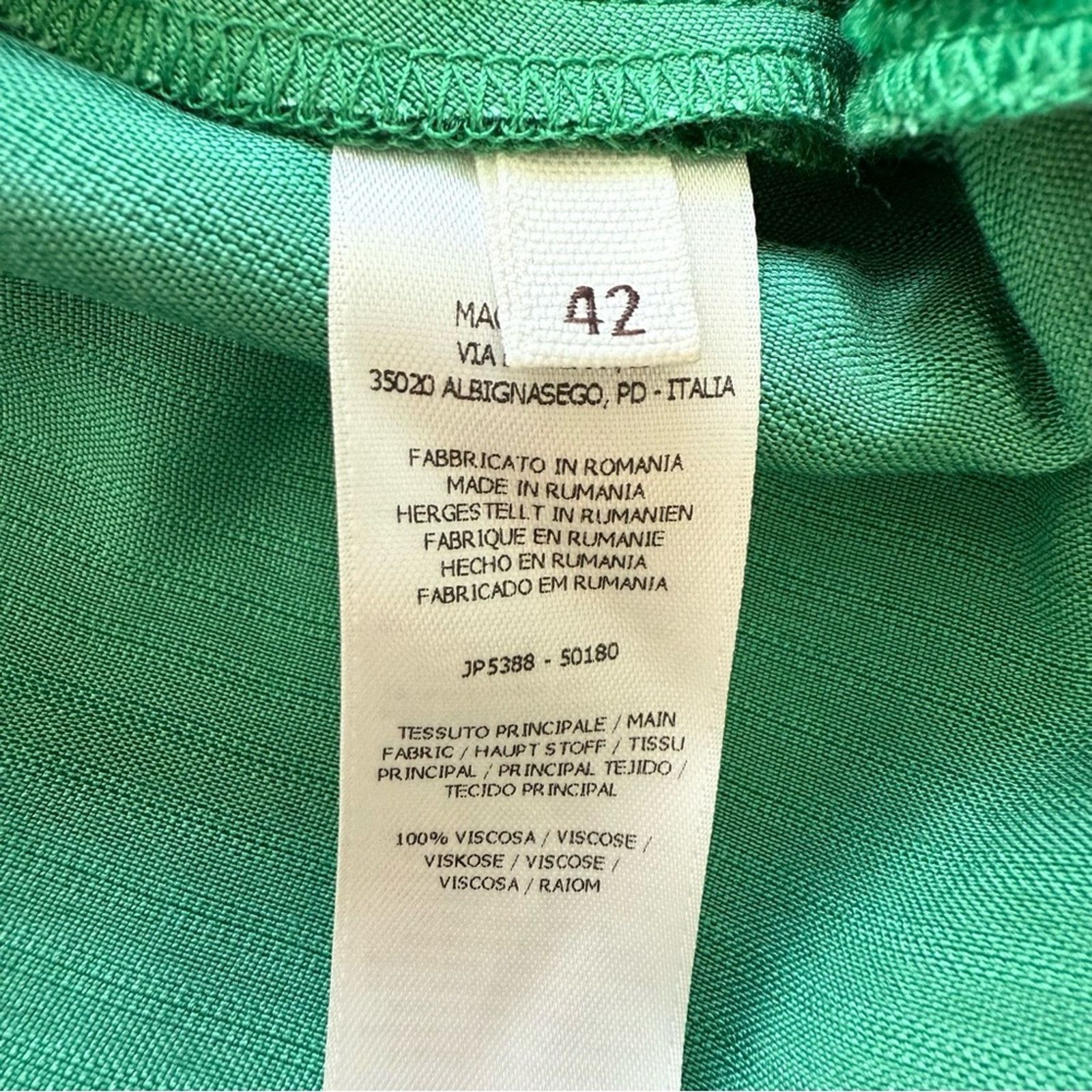 NBDN Nobrandedon NWT! MALIPARMI Women Green Velvet Top, Size M, MSRP. 309$ Size M / US 6-8 / IT 42-44 - 10 Thumbnail