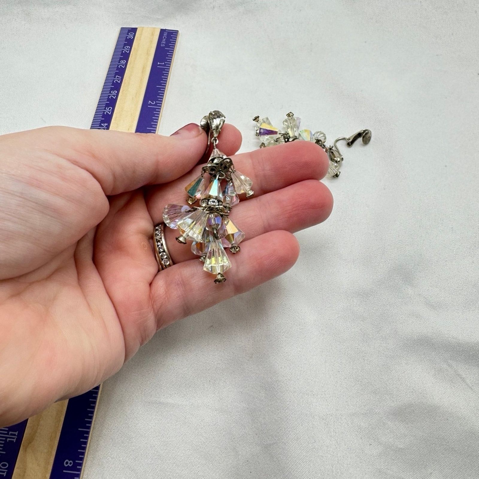 NBDN Nobrandedon VTG Aurora borealis crystal earrings Size ONE SIZE - 5 Thumbnail
