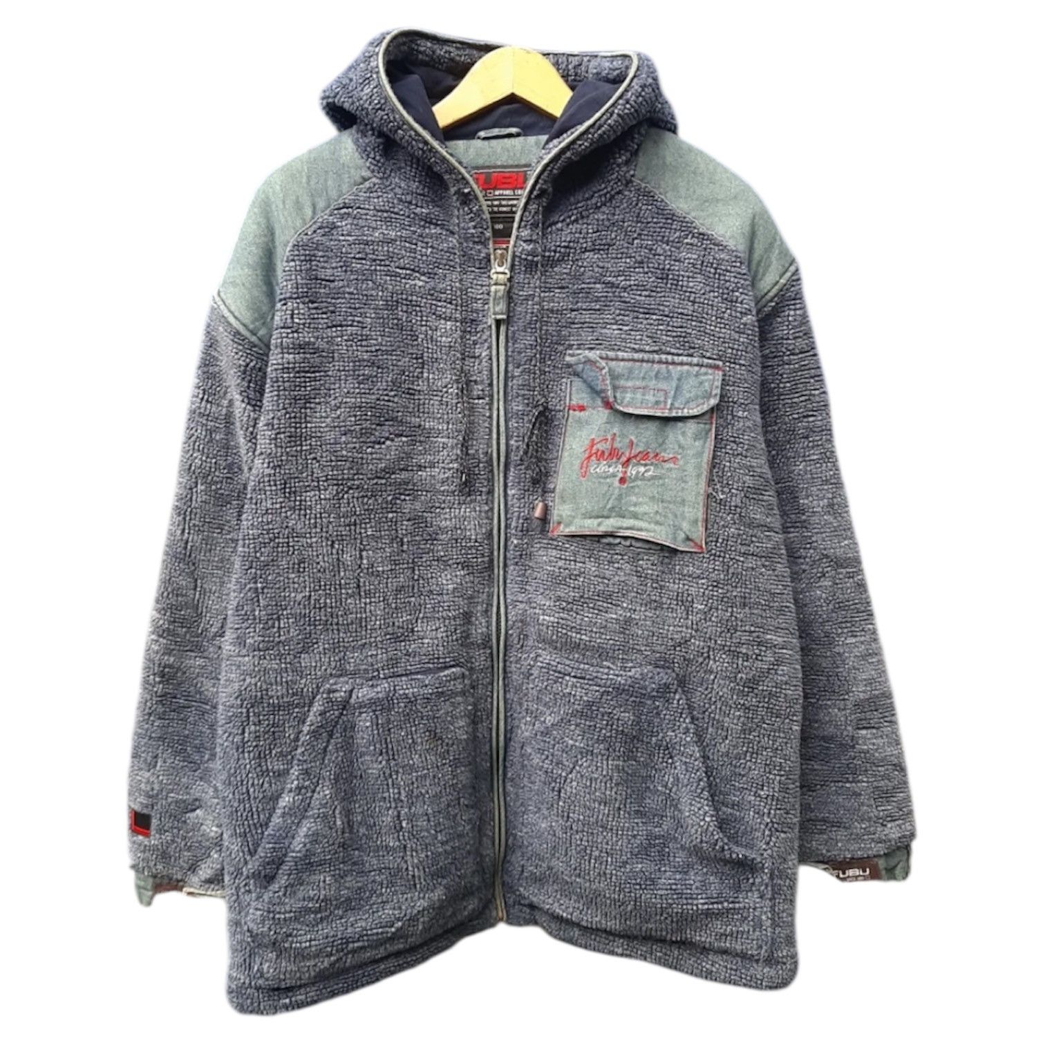 Fubu 2000s Fubu Jeans Fleece Polar Zip Hoddie y2k Size US XL / EU 56 / 4 - 1 Thumbnail