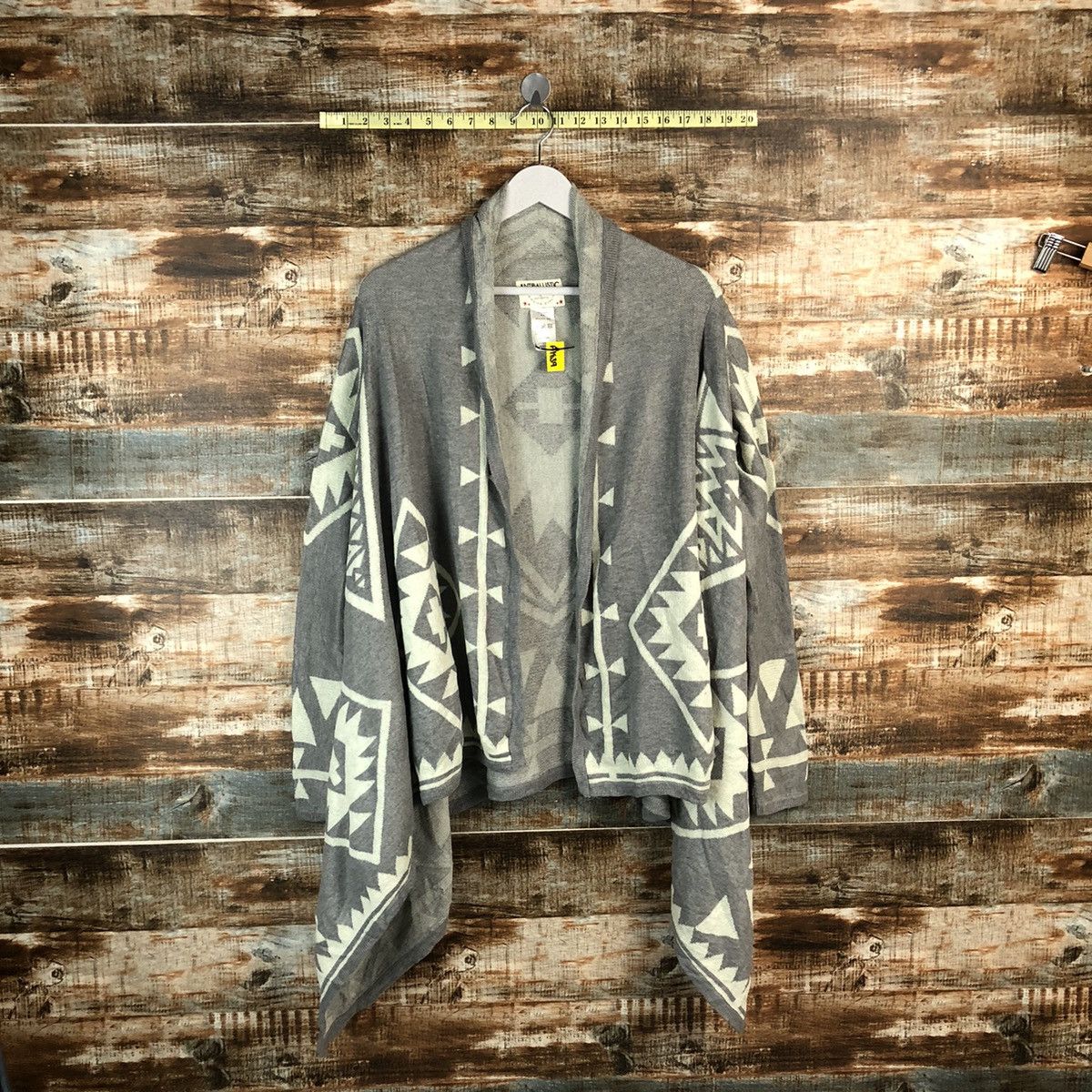 Japanese Brand Anti Ballistic navajo art Grey Cardigan Knitwear #A1839 Size US M / EU 48-50 / 2 - 1 Thumbnail