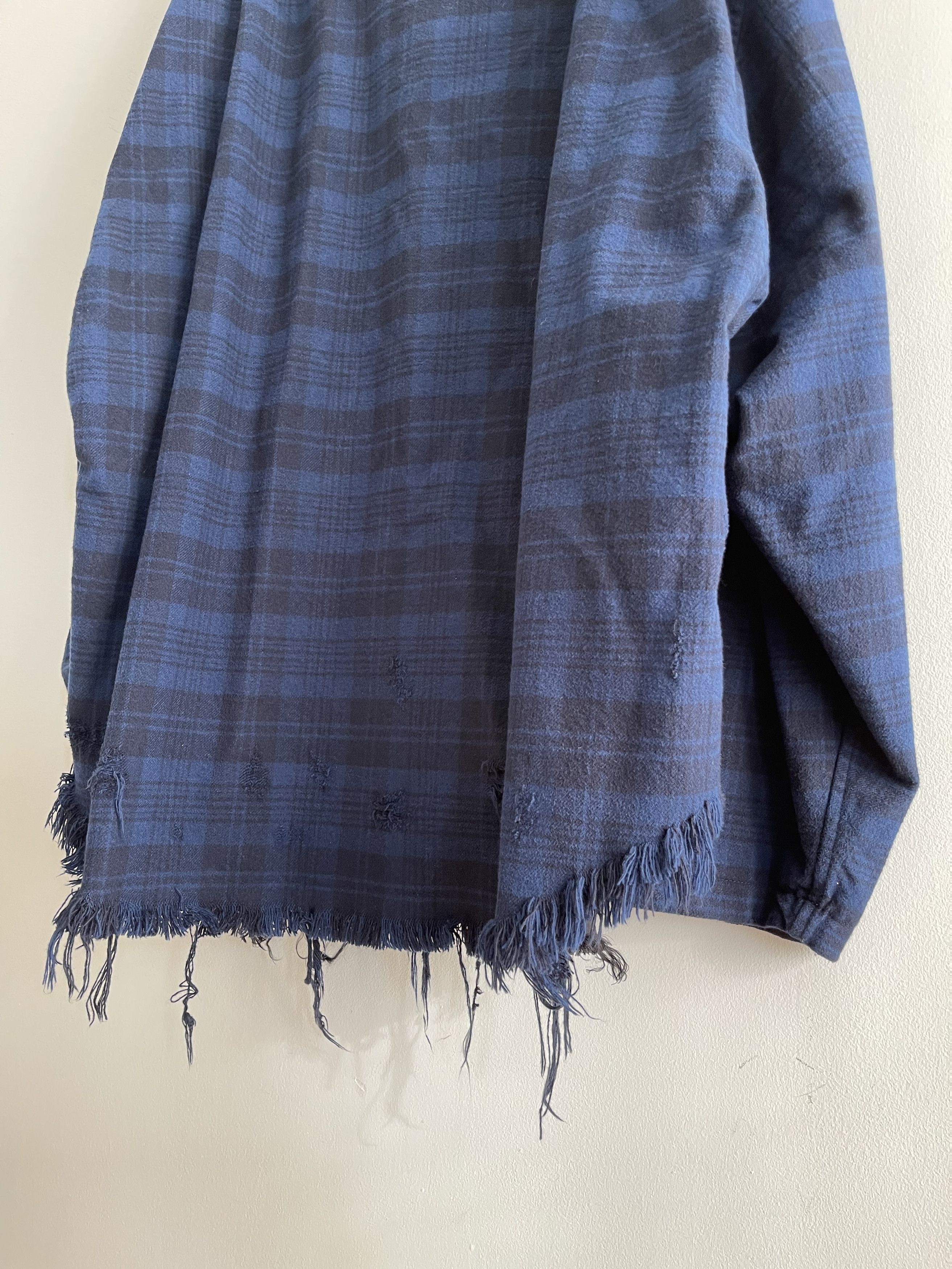 Balenciaga Destroyed Flannel Check Shirt Jacket - Size 3 Size US L / EU 52-54 / 3 - 7 Thumbnail