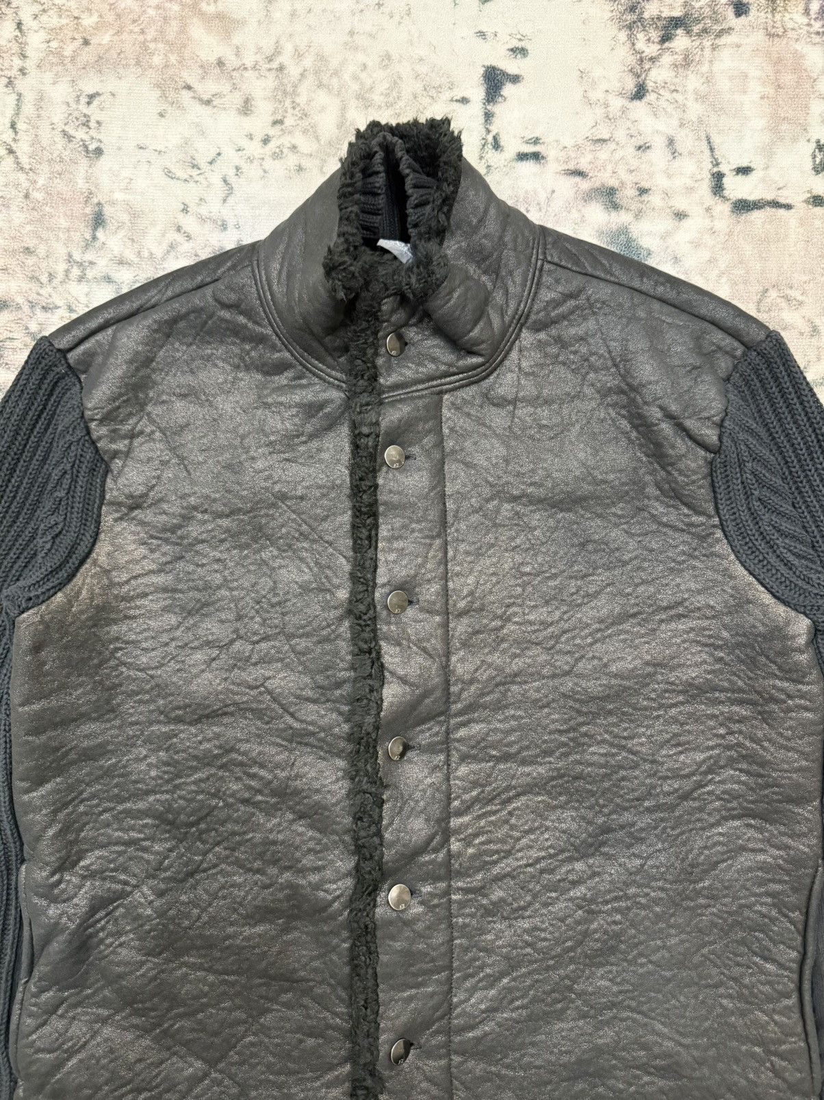 Armani Exchange Armani Exchange Black faux fur knit Jacket Size US L / EU 52-54 / 3 - 4 Thumbnail
