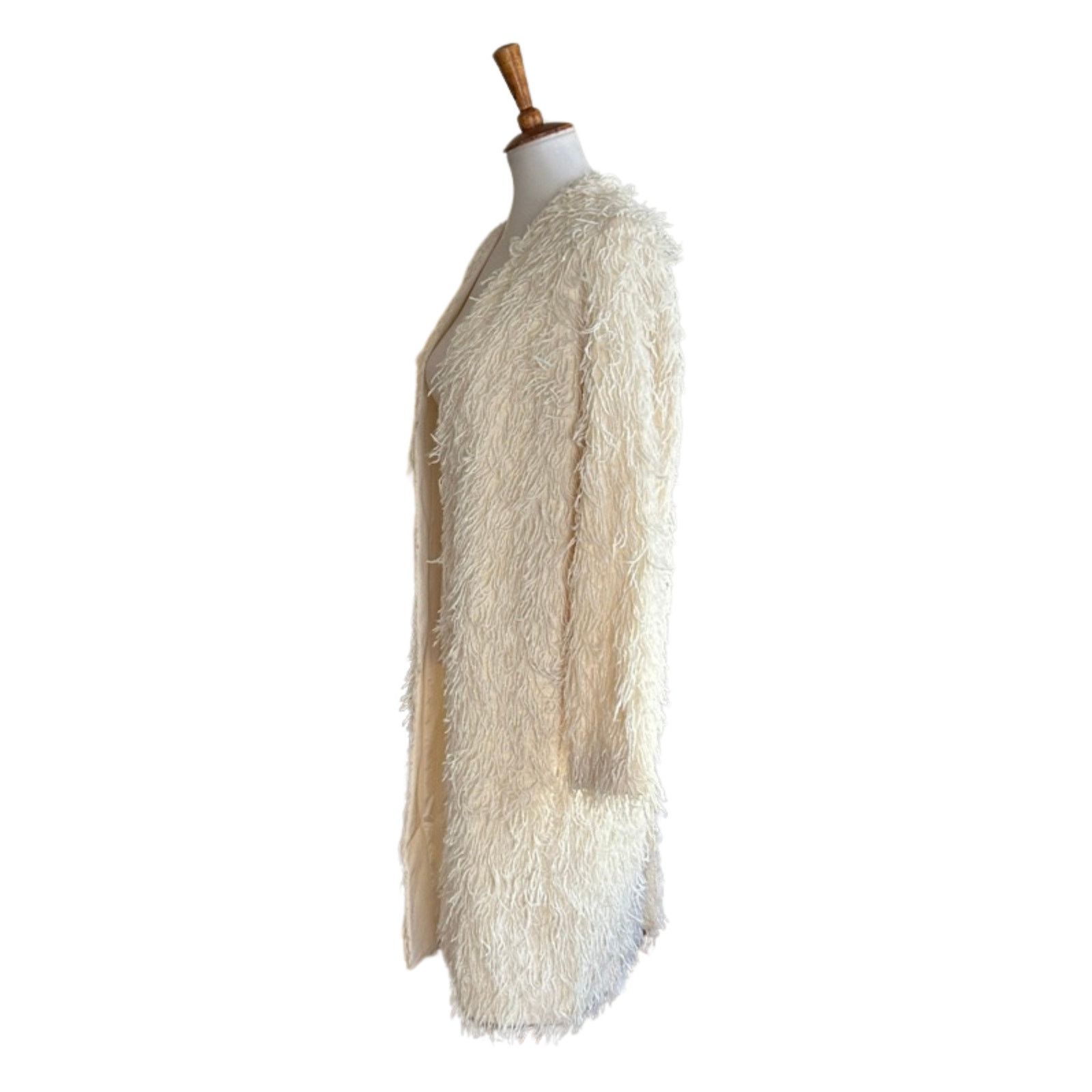 Helmut Lang Helmut Lang Wool-Blend Fringe Coat, Size XS Size XS / US 0-2 / IT 36-38 - 5 Thumbnail