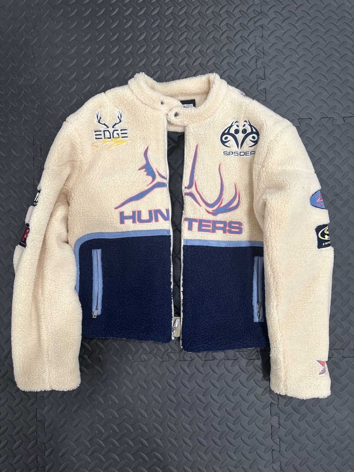 Sp5der Spider Worldwide Sherpa Hunter Moto Jacket Large