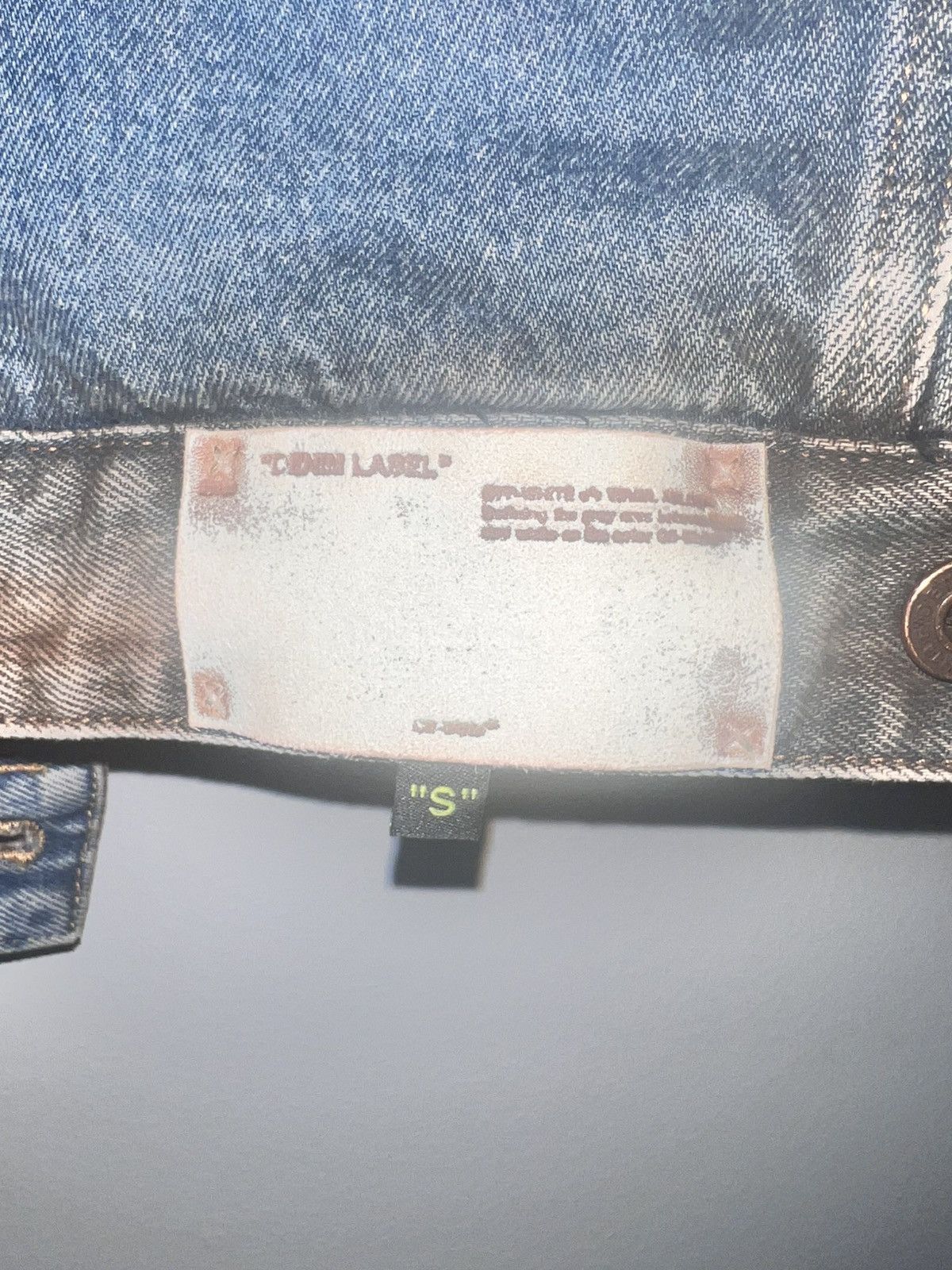 Off-White OFF-WHITE MEN'S DIRTY JEAN JACKET W/ PLAID FAUX SHEARLING Size US S / EU 44-46 / 1 - 5 Thumbnail