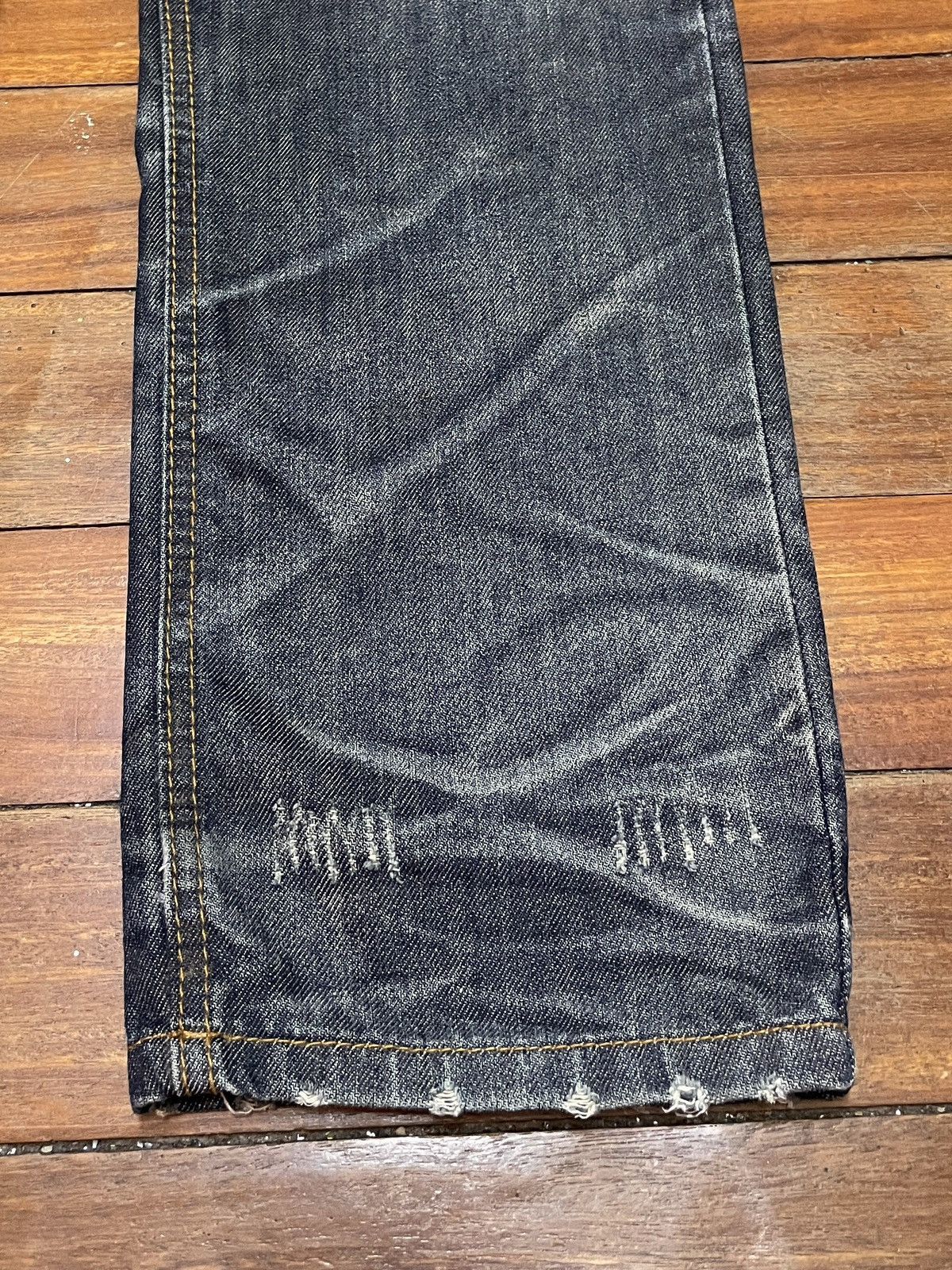 Le Grande Bleu (L.G.B.) Rare Design Vintage Brand Phenomena Distressed Jeans 2000s Size US 32 / EU 48 - 6 Thumbnail