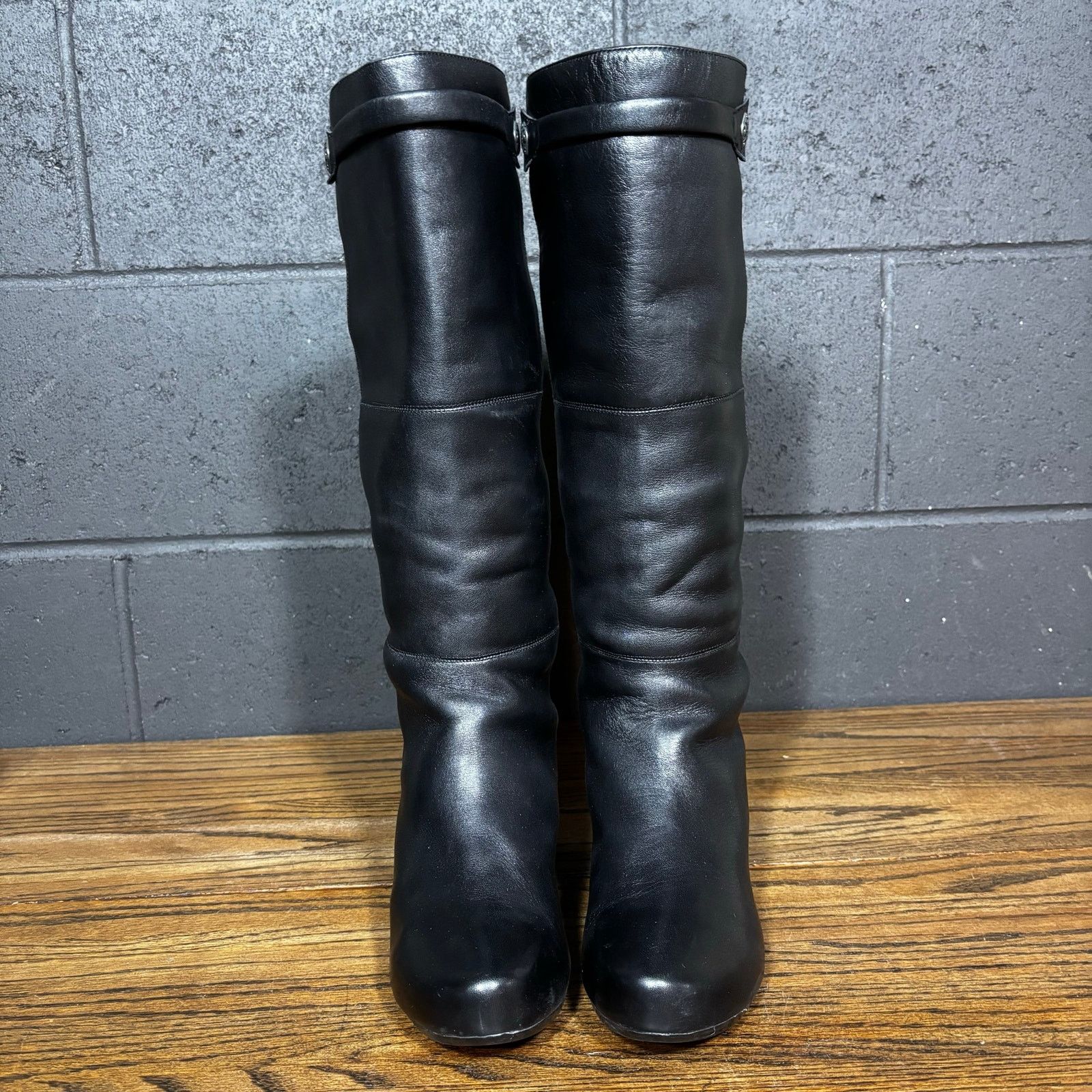Dansko Dansko Black Leather Knee High Boots Size 39 Side Zip Size US 8.5 / IT 38.5 - 3 Thumbnail