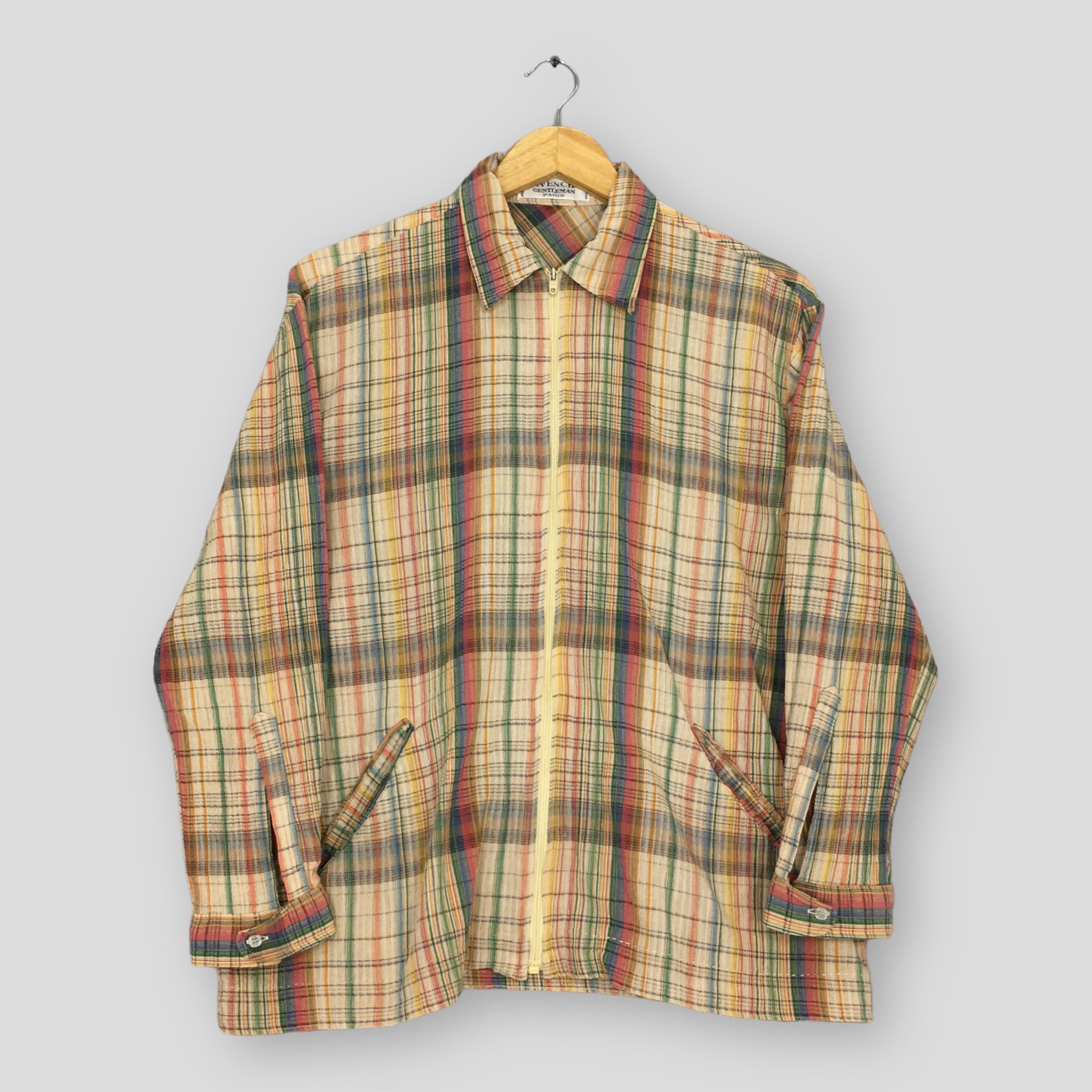 Givenchy × Vintage Vintage Givenchy Paris Checkered Cotton Jacket Medium Size US M / EU 48-50 / 2 - 1 Thumbnail
