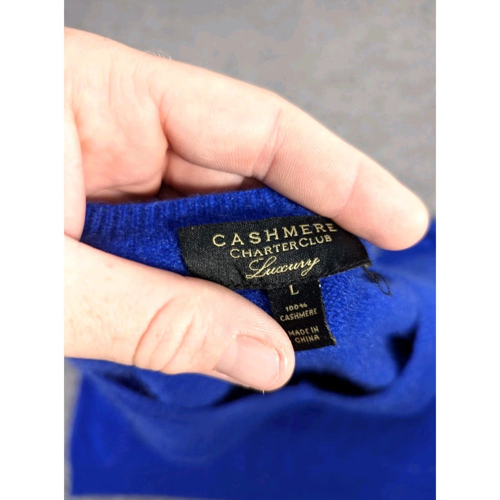 Charter Club Charter Club Sweater Womens L Blue Luxury Cashmere Neck Size L / US 10 / IT 46 - 2 Thumbnail