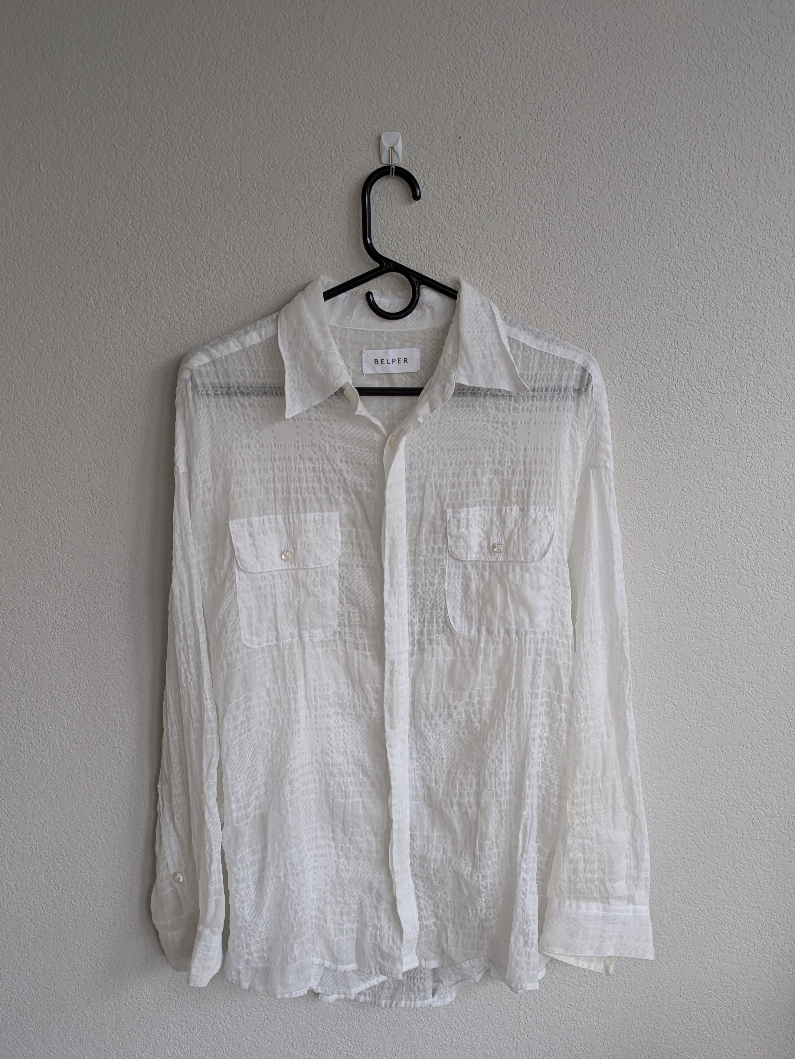 Japanese Brand BELPER Integrated Sleeve Shirt With Layered Back Panel Size US S / EU 44-46 / 1 - 2 Thumbnail