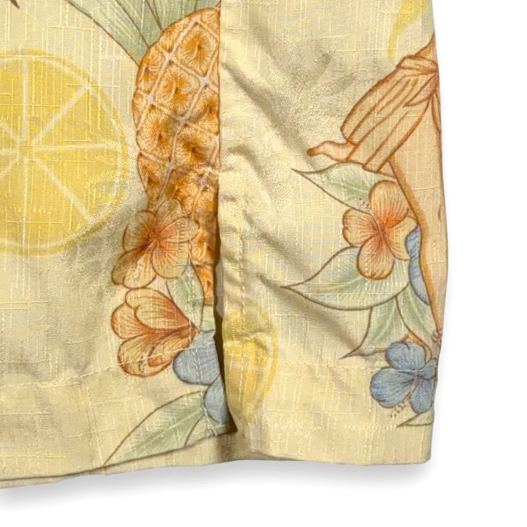 Tommy Bahama VINTAGE Tommy Bahama Hawaiian Shirt Adult MEDIUM Yellow Silk Pinup Girl Camp Y2K Size US M / EU 48-50 / 2 - 5 Thumbnail