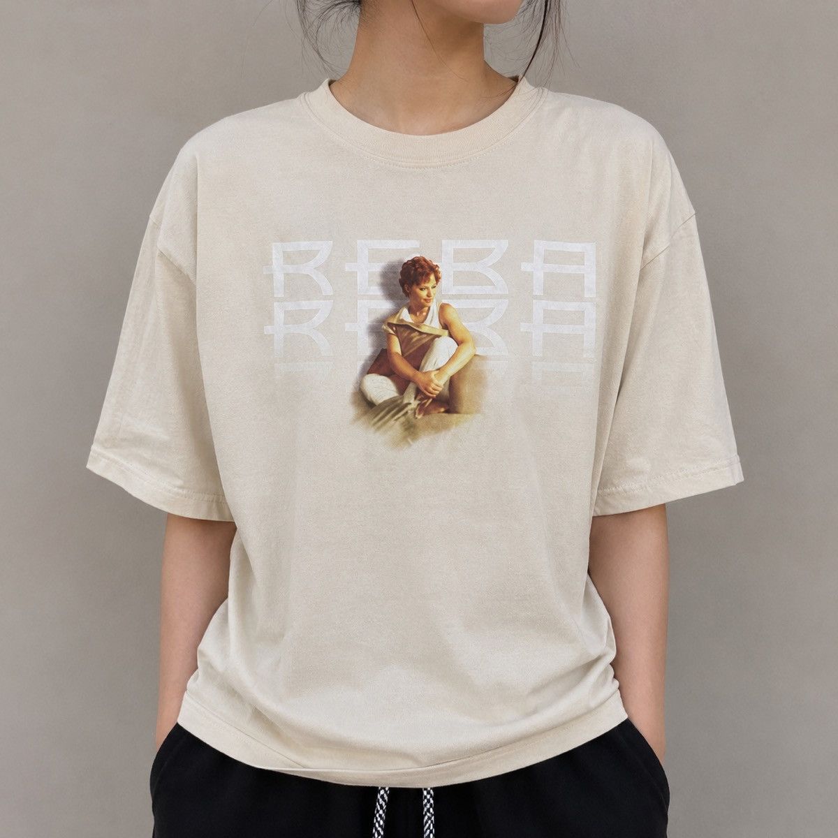 Band Tees Vintage y2k Oasis Liam Gallagher Photo Print T-Shirt XL