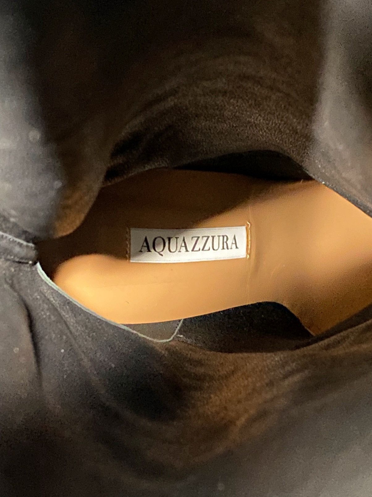 Aquazzura Aquazzura Manzoni Black Suede Leather Boots size 38 Size US 8 / IT 38 - 9 Thumbnail